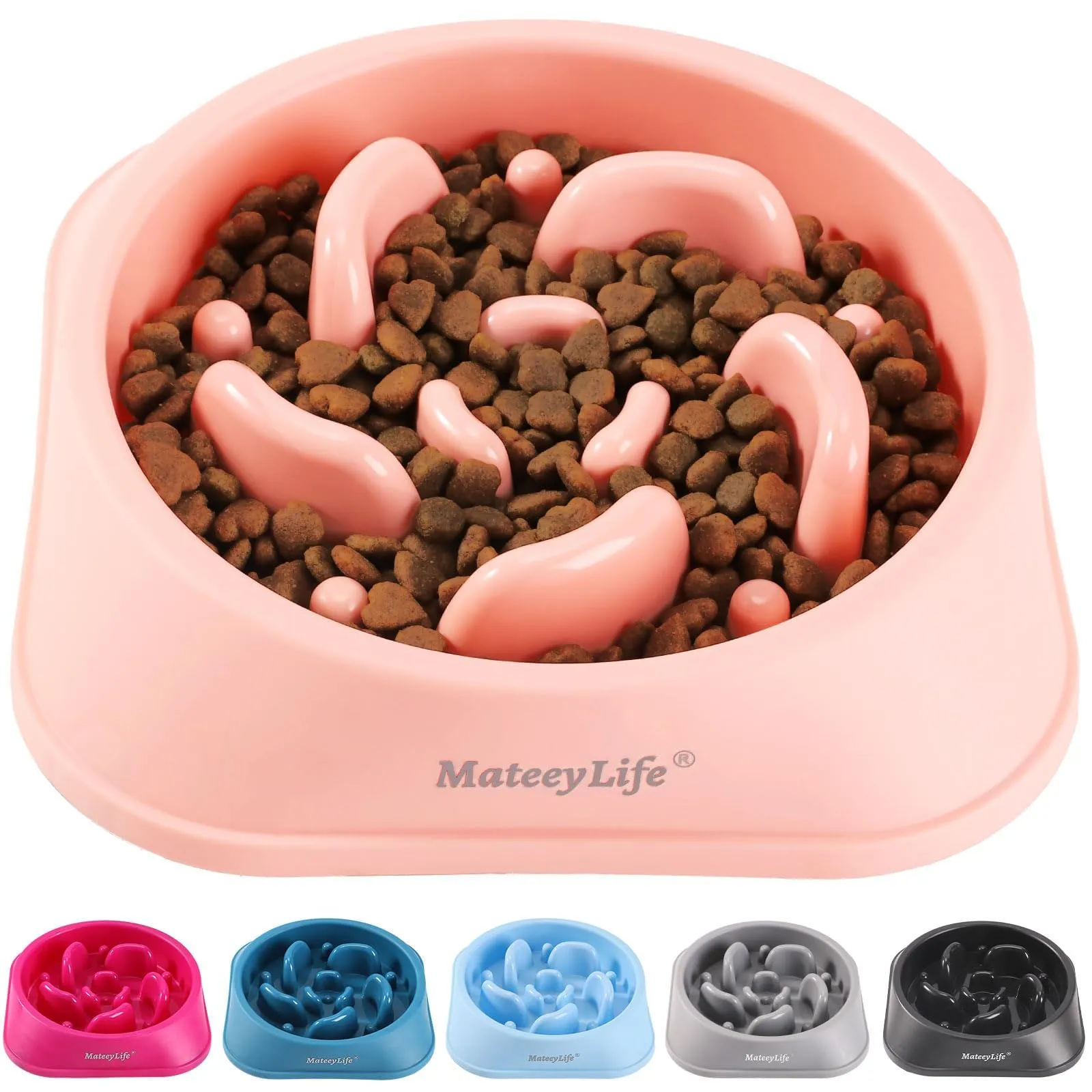 MateeyLife Ciotola per cani con alimentazione lenta antiscivolo Bloat Stop Labirinto, Taglia Media - immagine 1