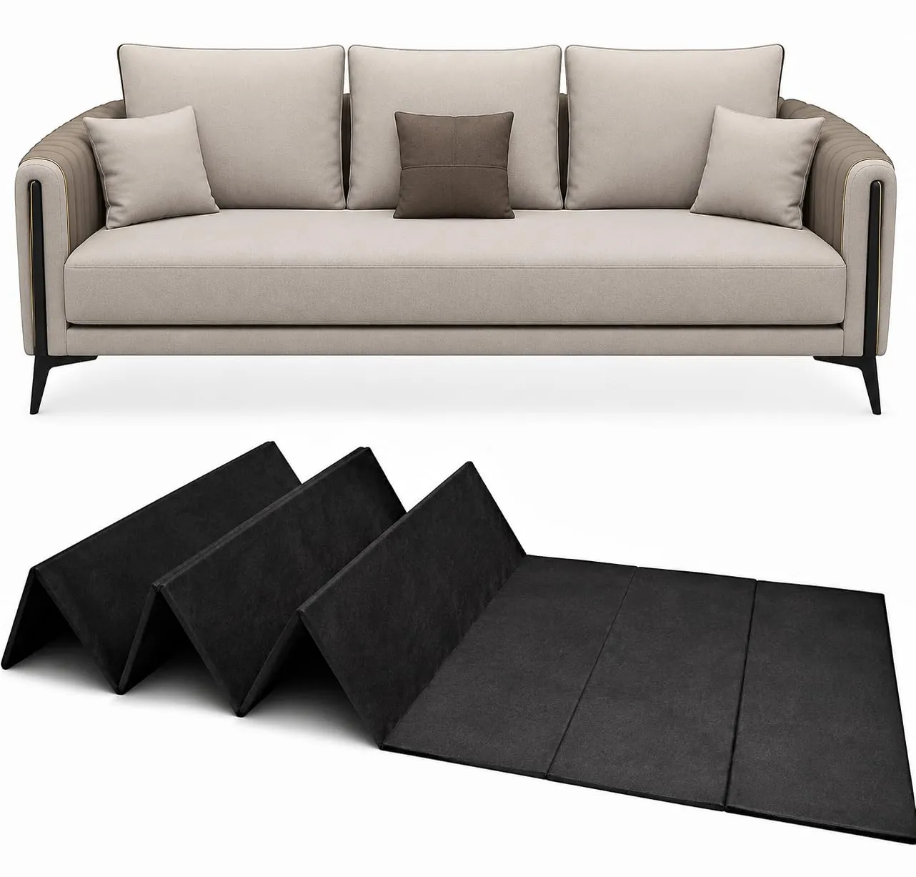 Artistic Fashionista Limited Sofa Saver Tavole Rigeneranti per Divano, Supporto Regolabile e Pieghevole, 50 x 50 cm, Un Posto - immagine 1