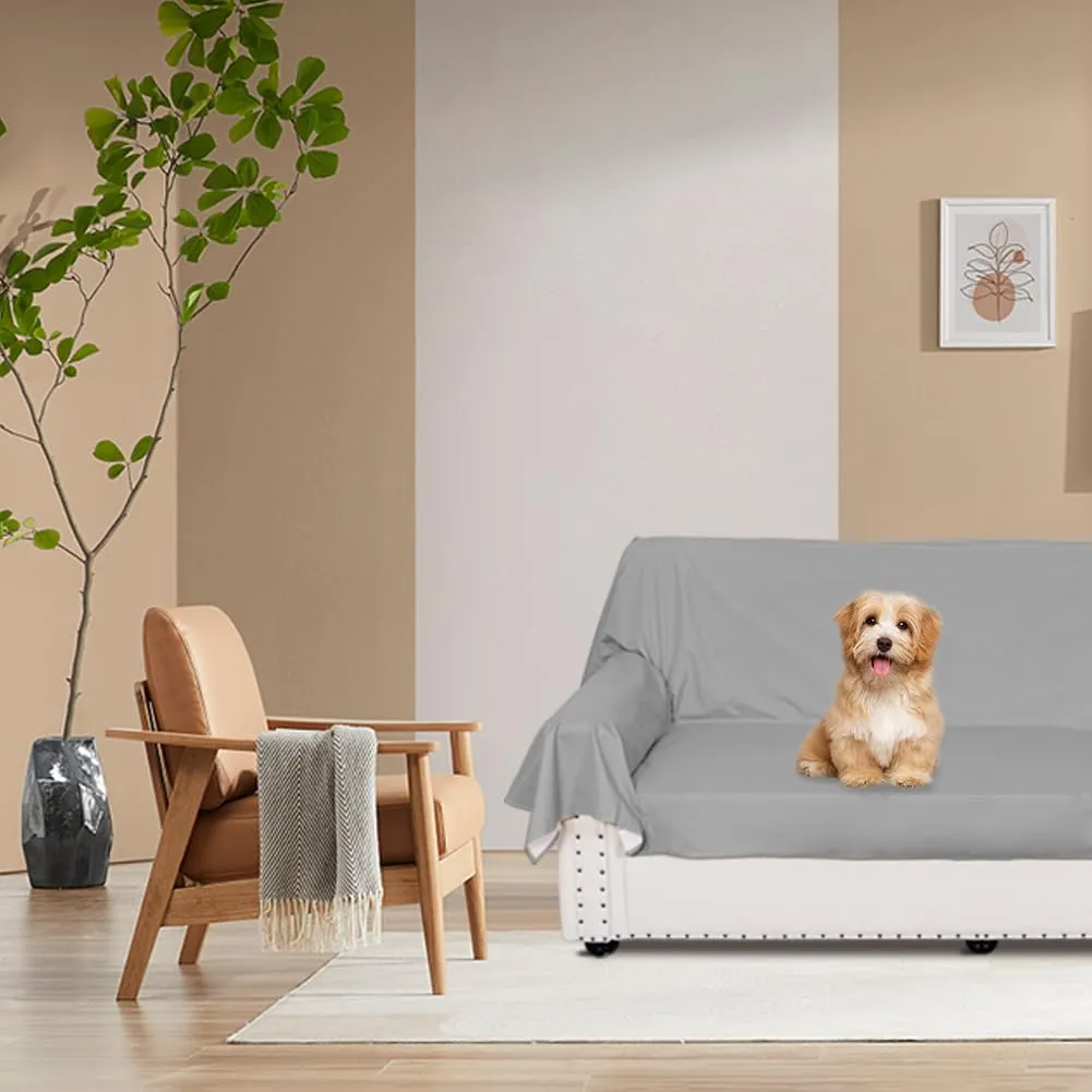 DUJUIKE Copriletto Impermeabile per Letto Matrimoniale, Cane, Gatto e Bambini (Twin 160 * 230cm, Grigio) - immagine 5