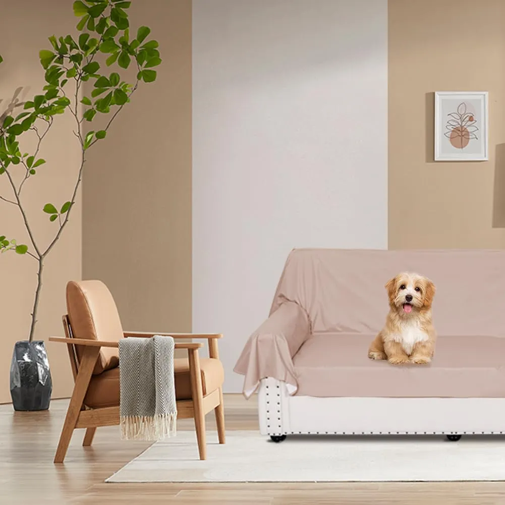 DUJUIKE Copriletto Impermeabile per Letto Matrimoniale, Divano, Cane, Gatto e Bambini, Twin 160 x 230 cm, Cammello - immagine 5