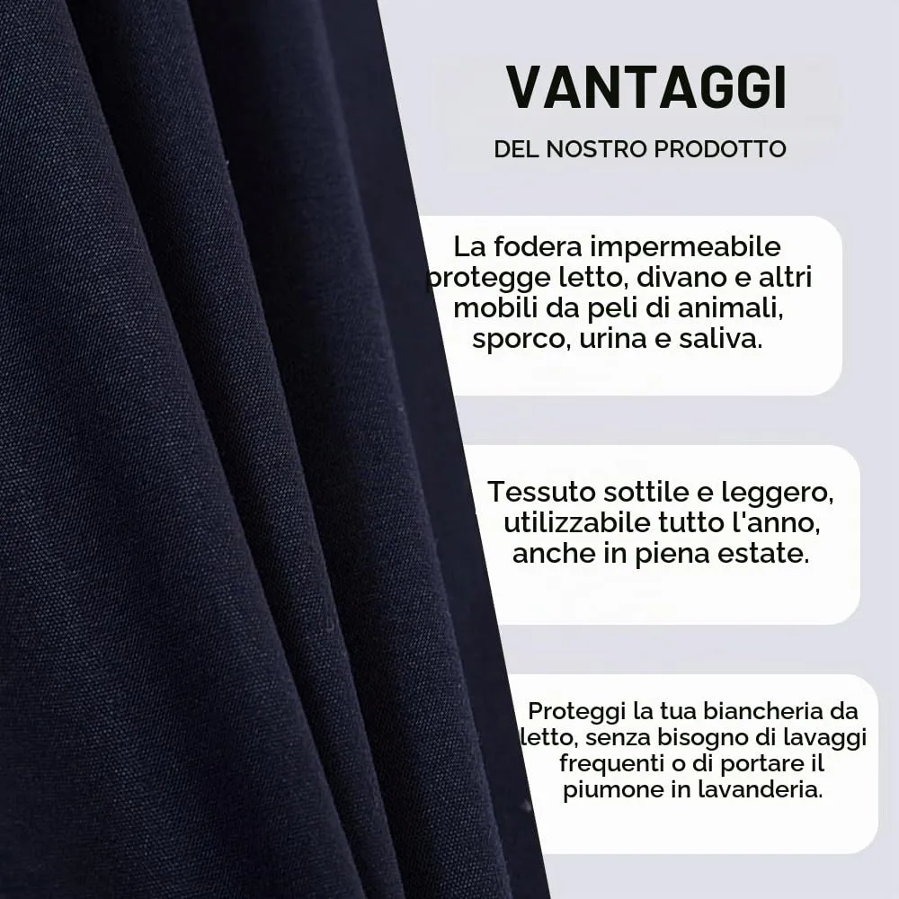 DUJUIKE Copriletto Impermeabile per Letto Matrimoniale, Divano, Cane e Gatto, Twin 160 x 230 cm, Marina Oscura - immagine 7