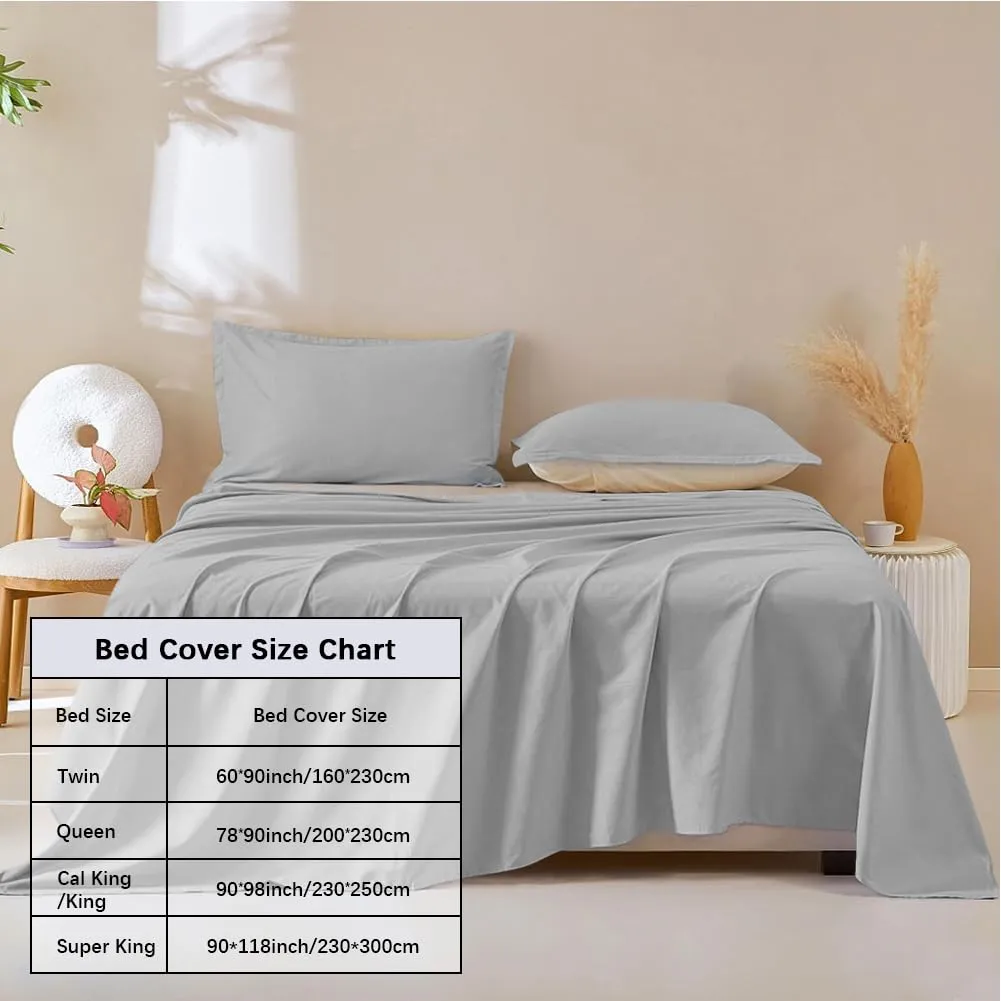 DUJUIKE Copriletto Impermeabile per Materasso, Divano, Animali e Bambini, Cal King/King 250 x 230 cm, Grigio - immagine 3