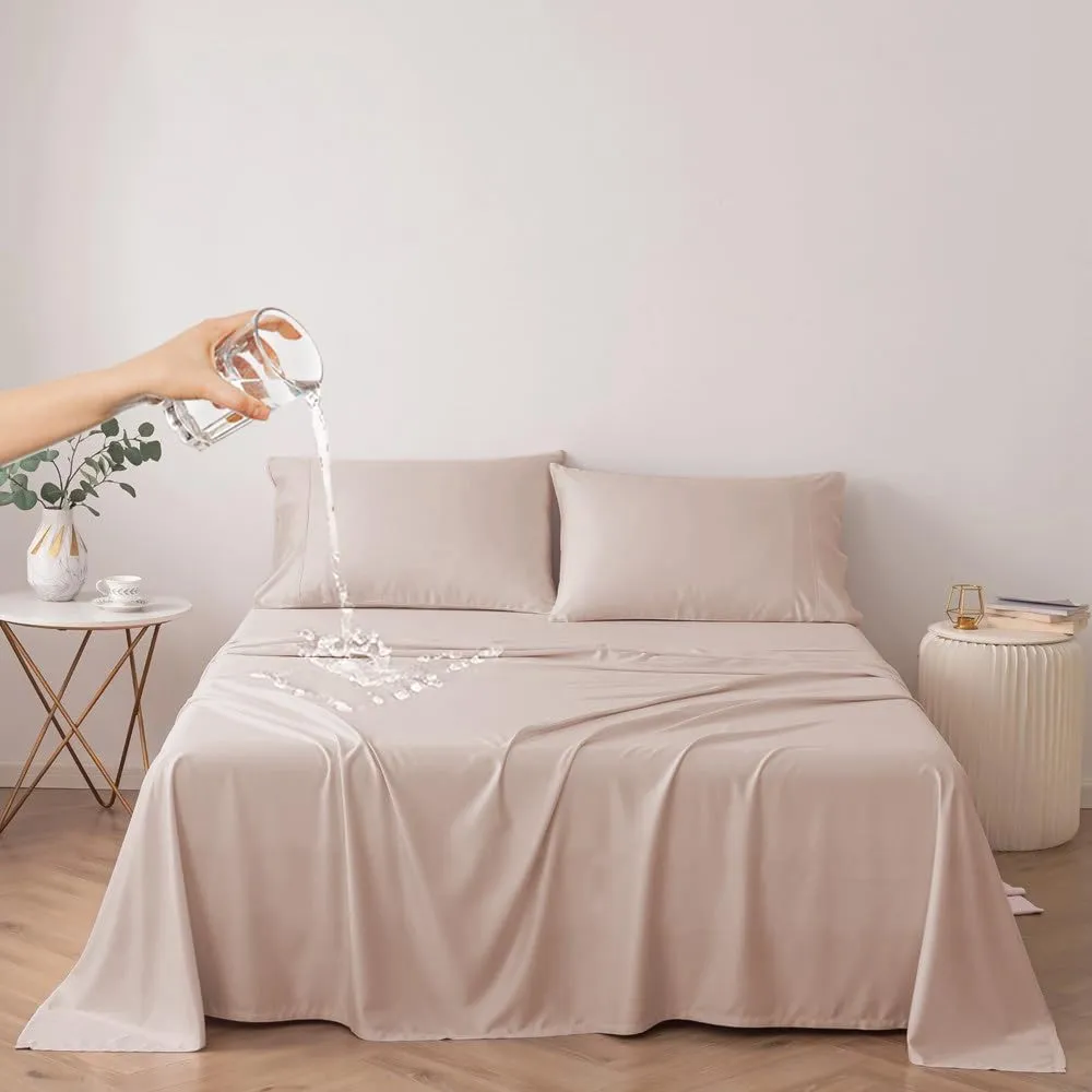 DUJUIKE Copriletto Impermeabile per Letto Matrimoniale, Queen 200 x 230 cm, Cammello - immagine 1
