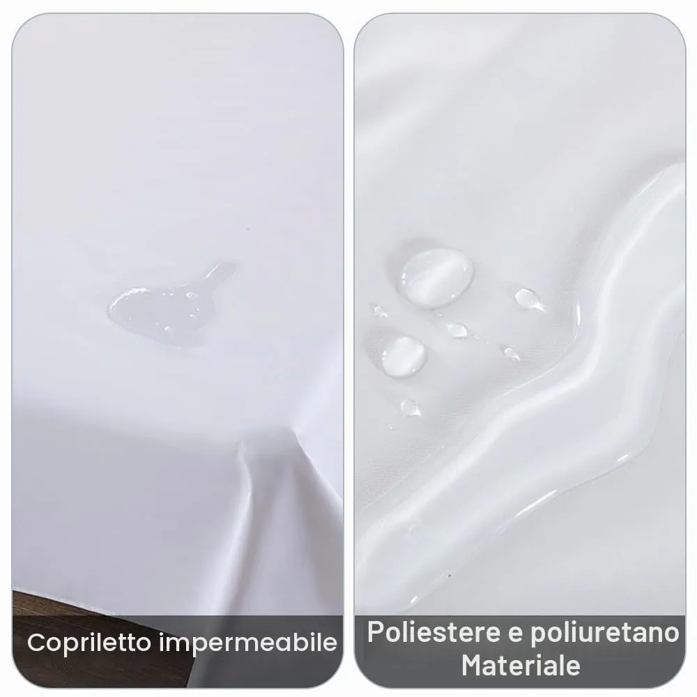 DUJUIKE Coprimaterasso Impermeabile Traspirante, Bianco, King Size, 250 x 230 cm - immagine 2