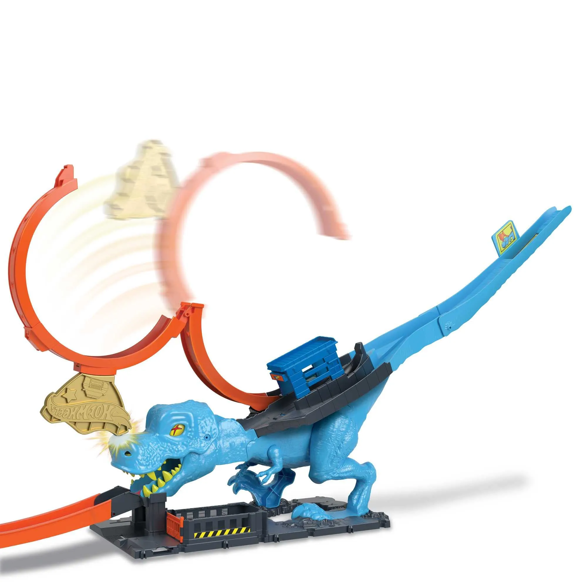 Hot Wheels City Pista con T-Rex e 1 macchinina, HNP77 - immagine 7