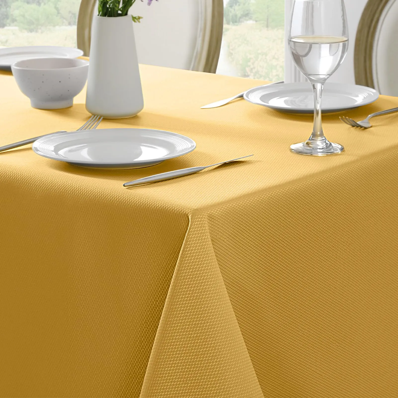 Softalker Tovaglia Natalizia in Tessuto Jacquard, 152 x 305 cm, Oro - immagine 1