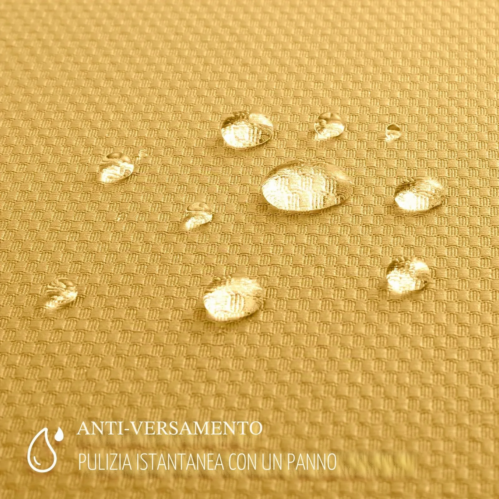Softalker Tovaglia Natalizia in Tessuto Jacquard, 152 x 305 cm, Oro - immagine 3