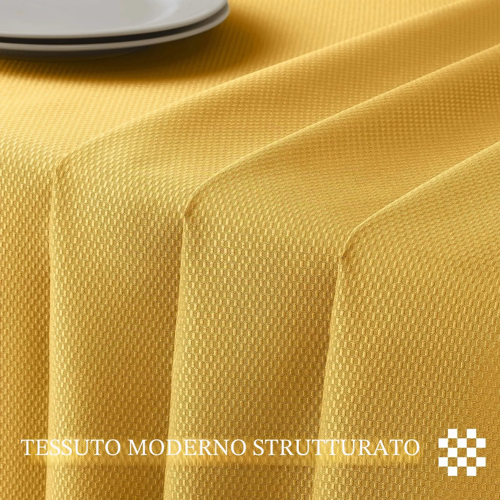 Softalker Tovaglia Natalizia in Tessuto Jacquard, 152 x 305 cm, Oro - immagine 5