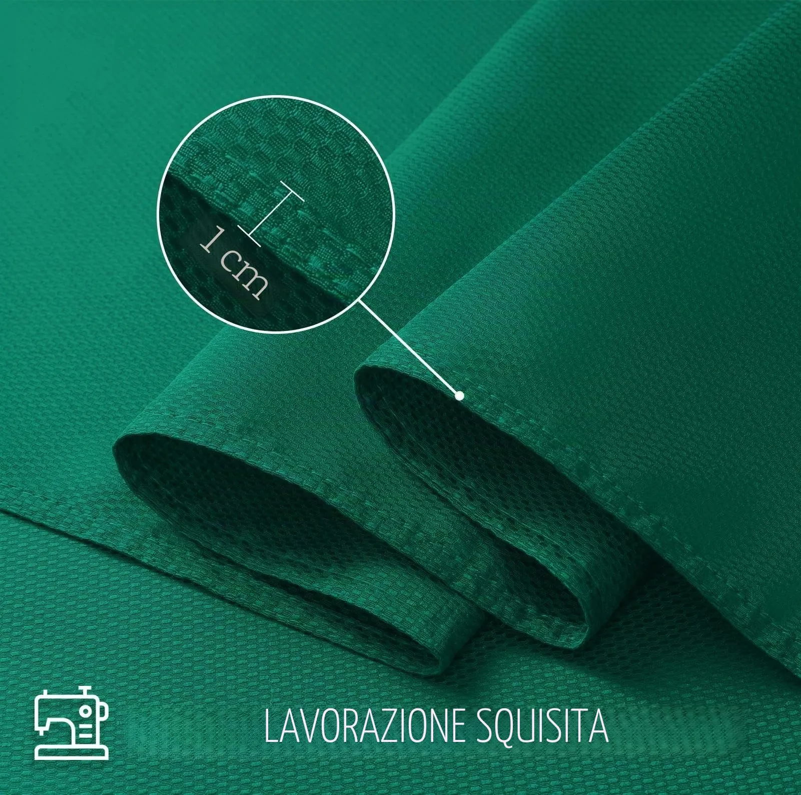 Softalker Tovaglia Natalizia in Jacquard, Impermeabile e Antimacchia, 152 x 213 cm, Verde - immagine 4