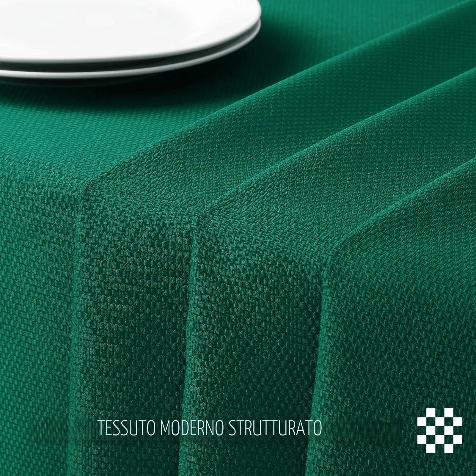 Softalker Tovaglia Natalizia Rettangolare in Tessuto Jacquard, Impermeabile e Antimacchia, 152 x 264 cm, Verde - immagine 5