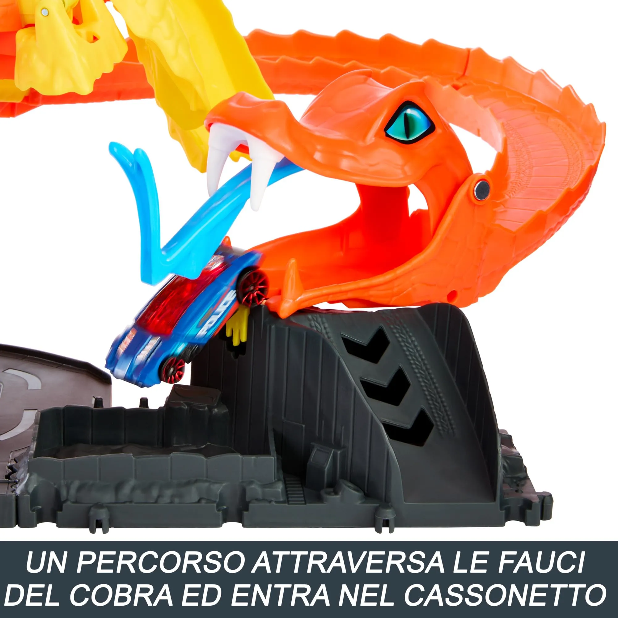 Hot Wheels City Attacco del Cobra in Pizzeria HTN81 con 1 macchinina - immagine 3