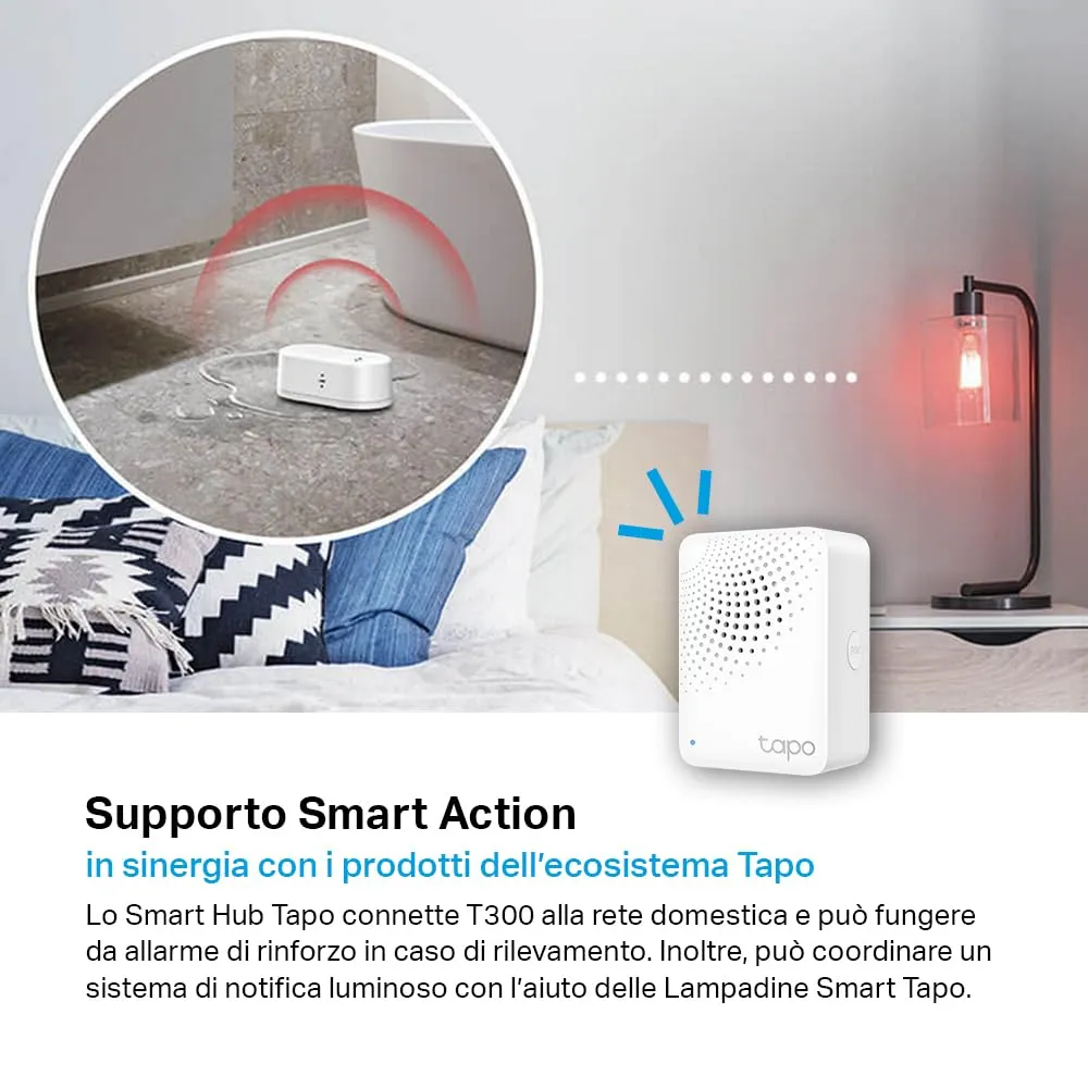 Tapo T300 Sensore Perdite d'Acqua Smart IP67 Allarme 90dB Hub Richiesto - immagine 4