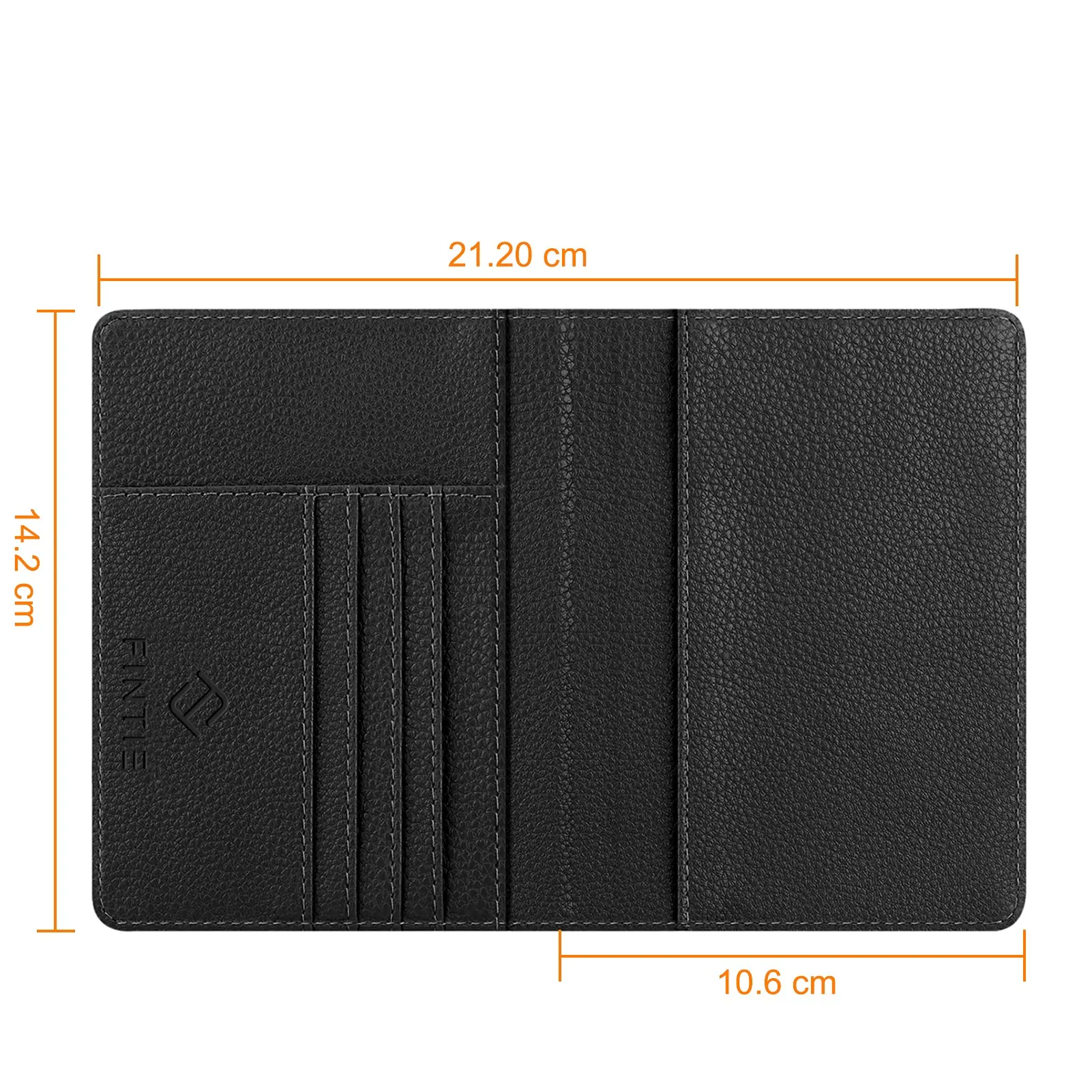 FINTIE Porta Passaporto in Pelle Sintetica con Protezione RFID - Nero - immagine 7