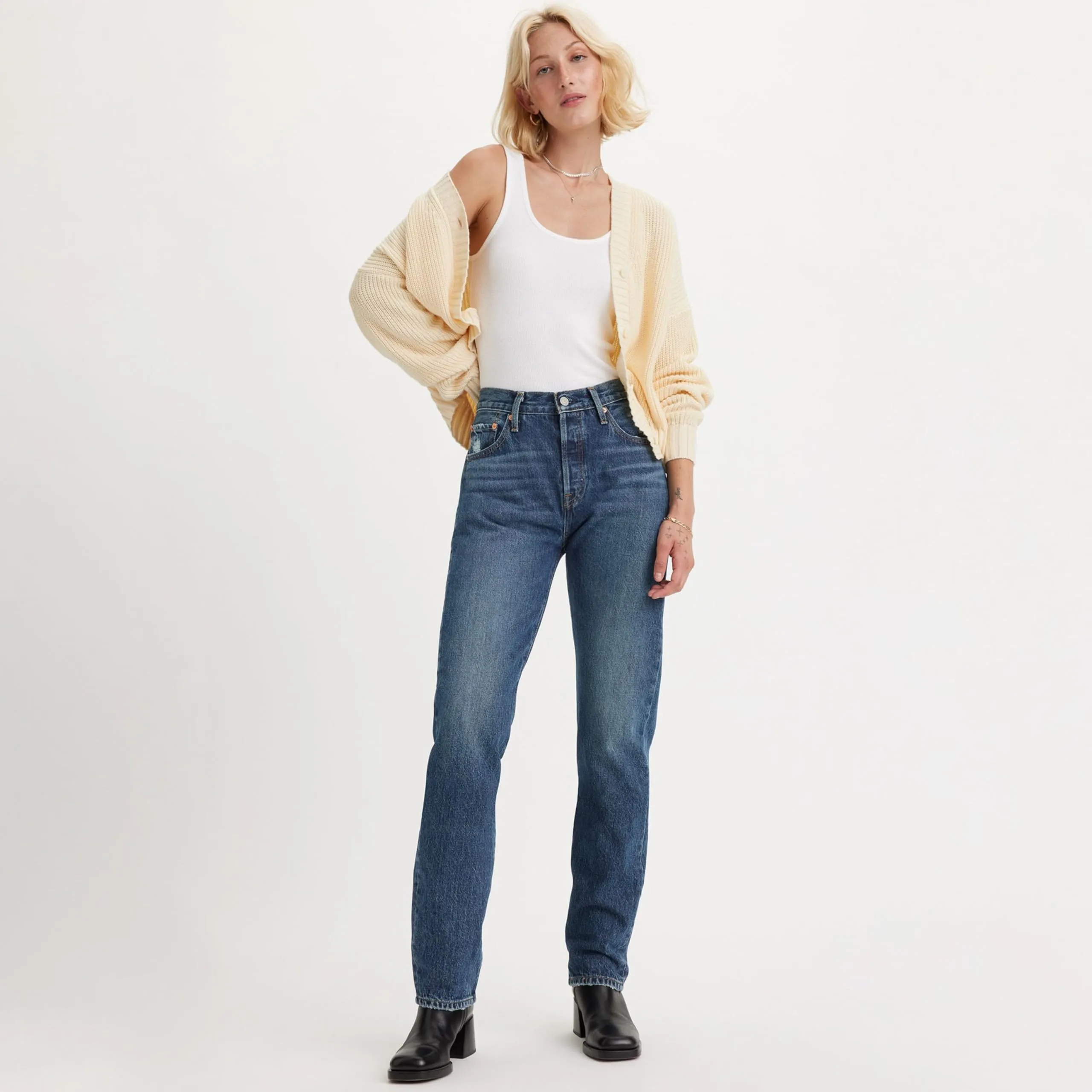 Levi's 501 Jeans for Women, Sunday Morning Sky, 24W / 32L - immagine 3