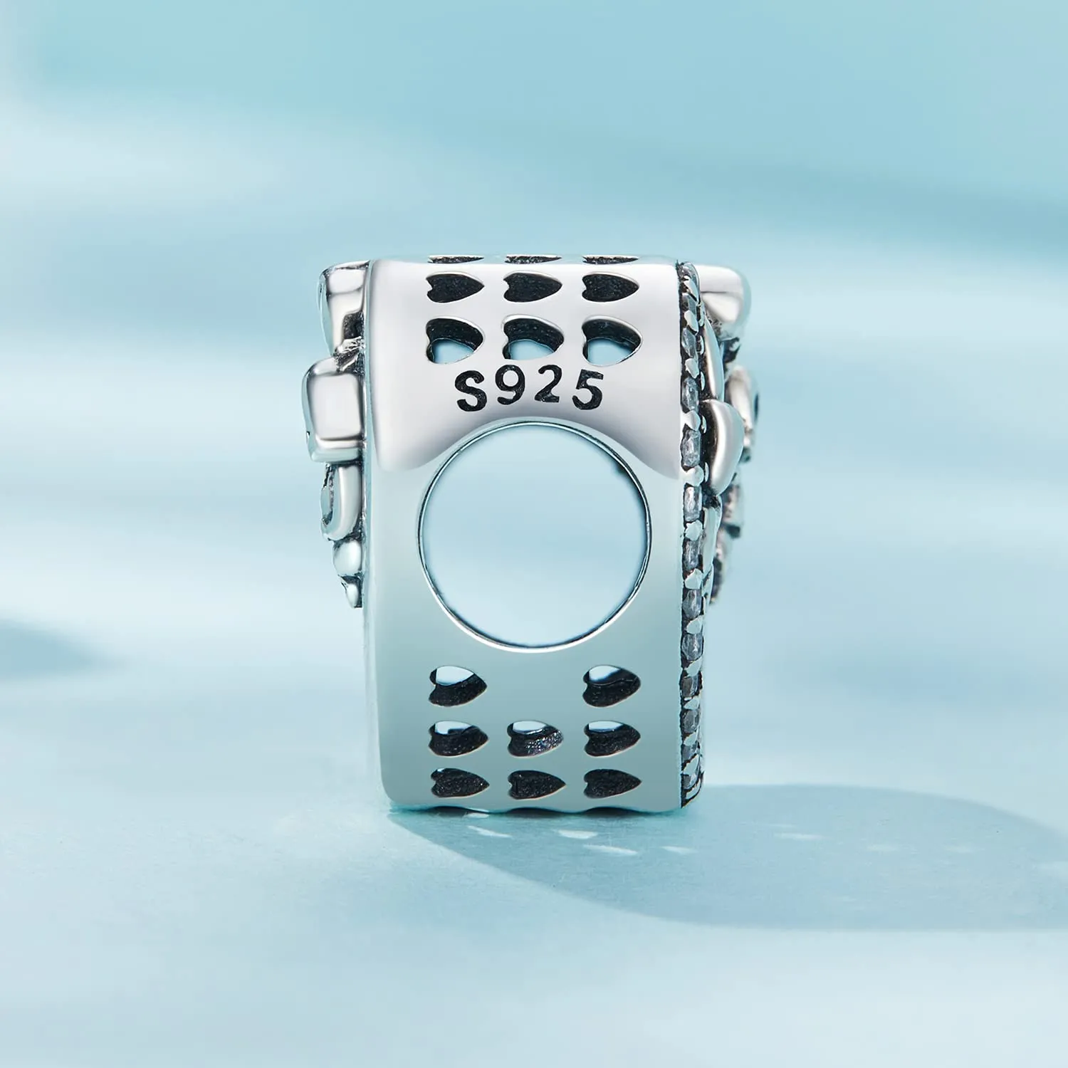 NINGAN Perle di famiglia in argento sterling 925 a forma di cuore per collana e braccialetto da donna - immagine 3