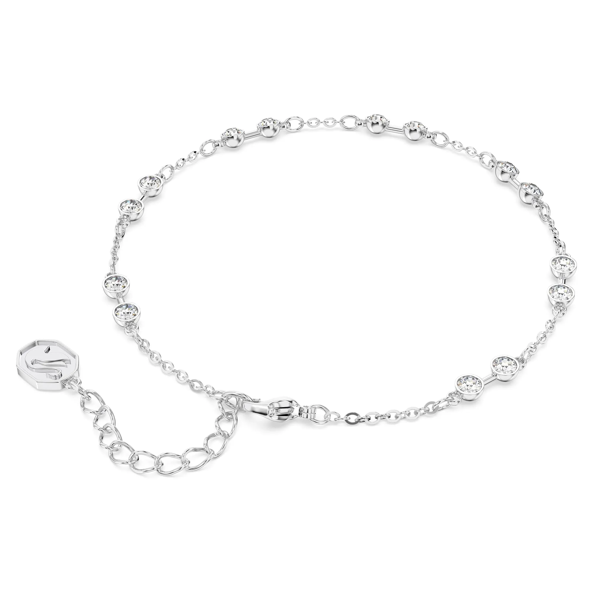 Swarovski Strand Remix Collection Bracciale Taglio Round Bianco Placcato Rodio - immagine 4