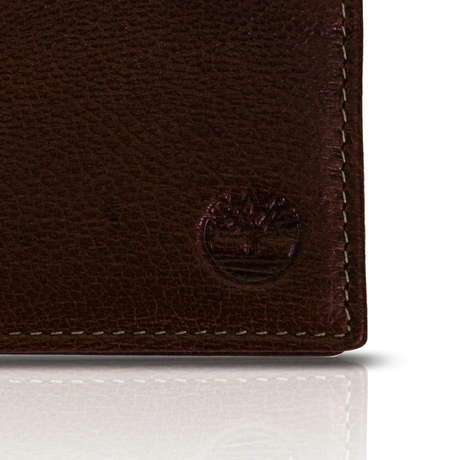 Timberland Men's Leather RFID Blocking Passcase Security Wallet, Dark Brown, One Size - immagine 2