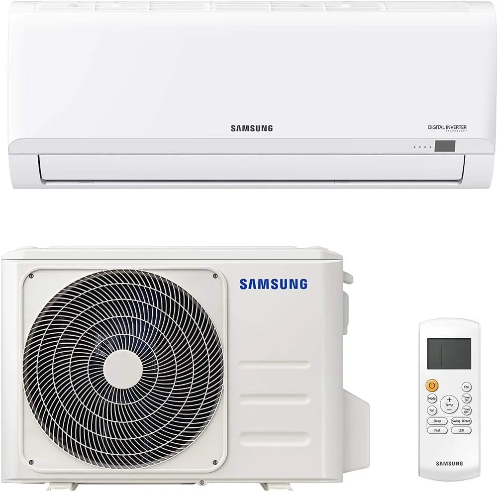 Samsung Clima AR30 Malibu Monosplit Heat Pump Air Conditioner, 9000 BTU, R32, AR09TXHQBWKNEU+AR09TXHQBWKXEU - immagine 1