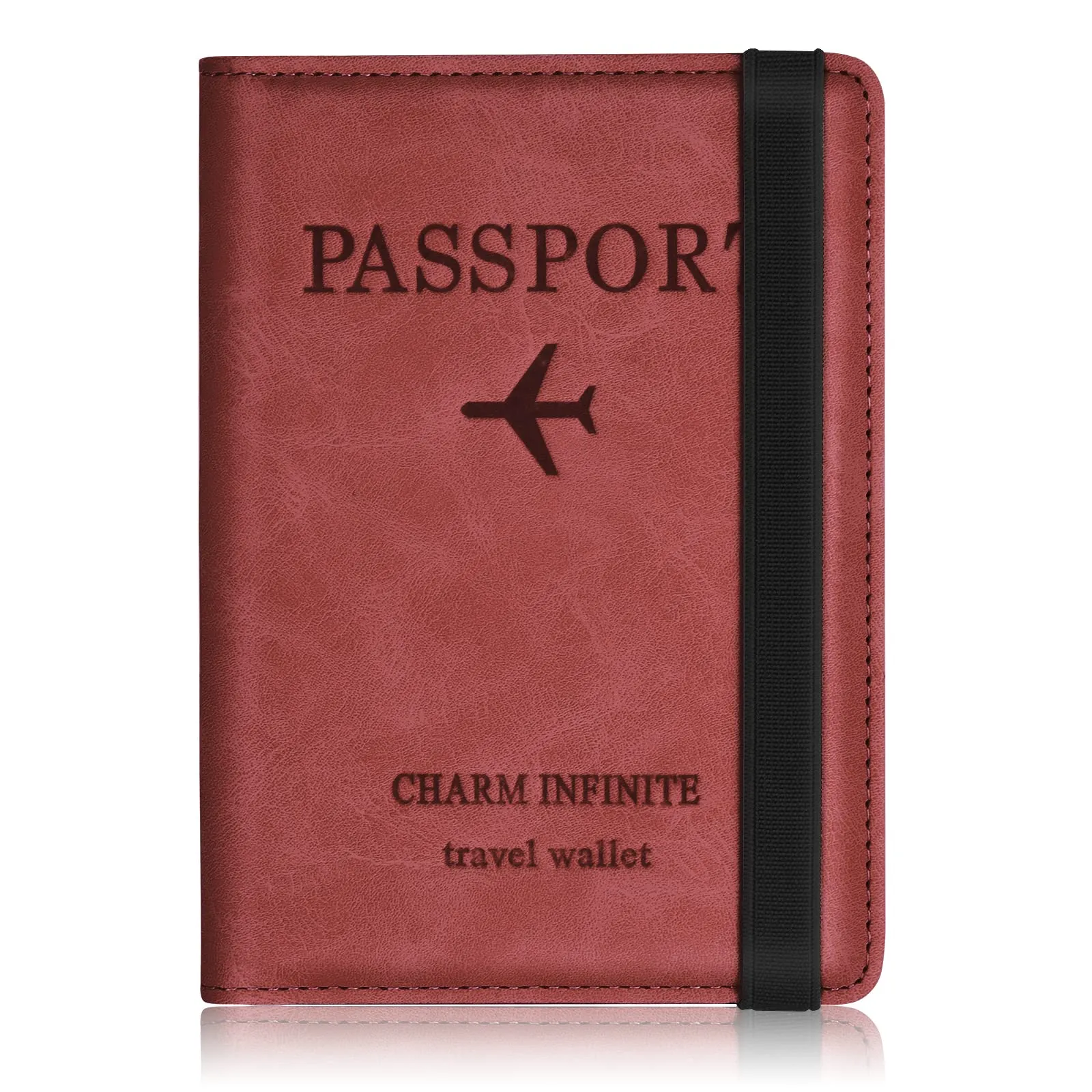 Toctax Custodia per Passaporto con Blocco RFID, 150mm x 110mm (Rosso) - immagine 1