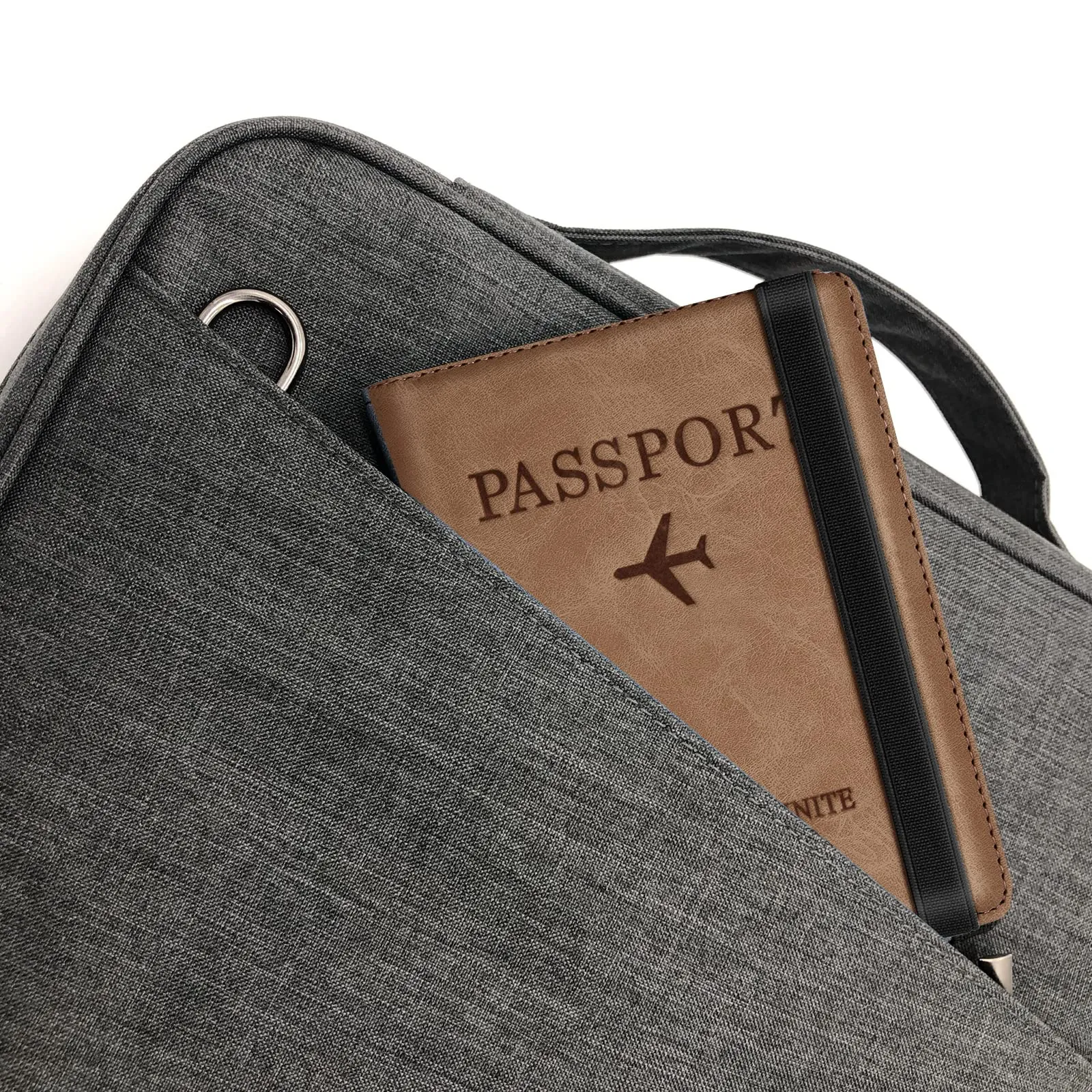 Toctax Custodia per Passaporto con Blocco RFID, Marrone - immagine 7