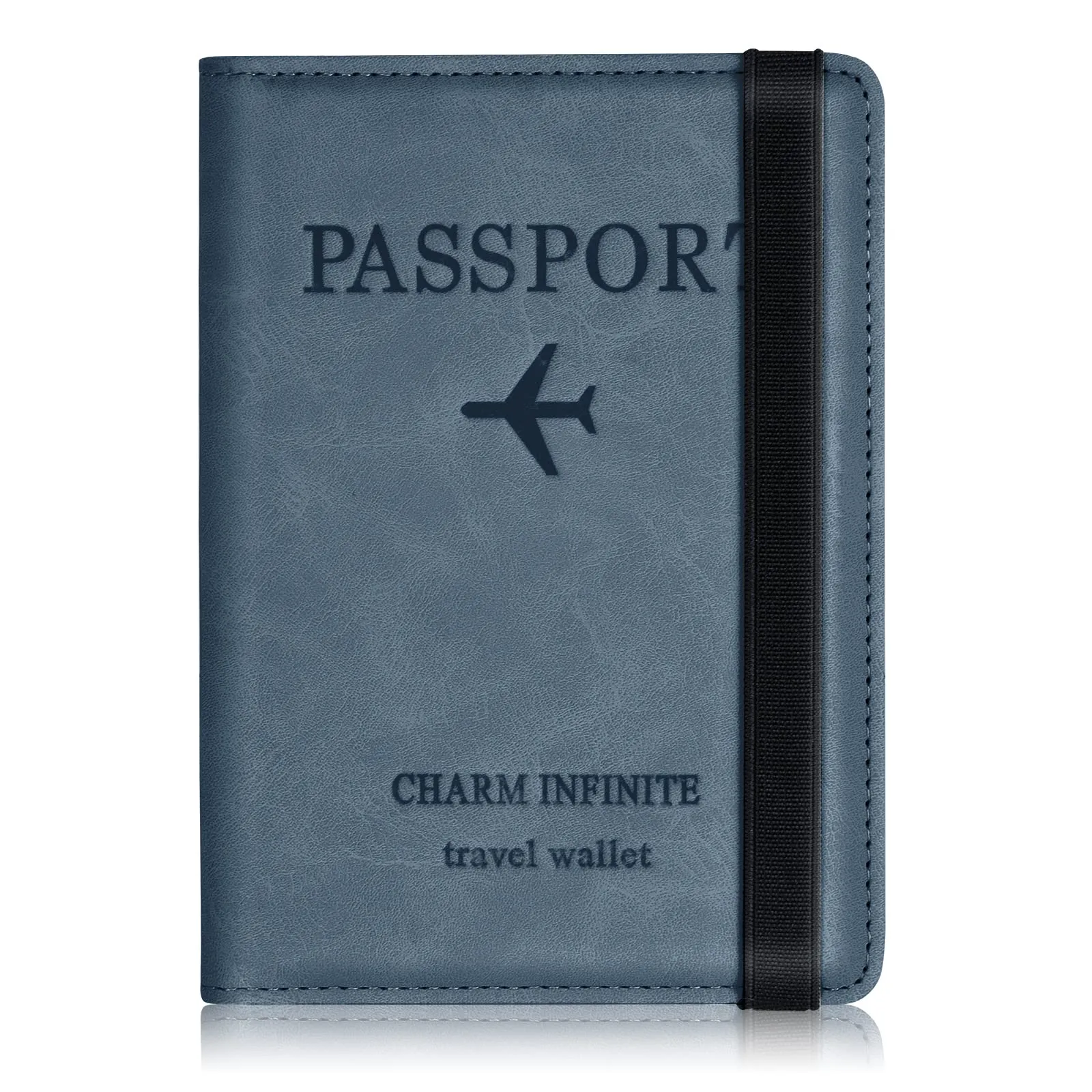 Toctax Custodia per Passaporto con Blocco RFID, 150mm*110mm (Blu) - immagine 1