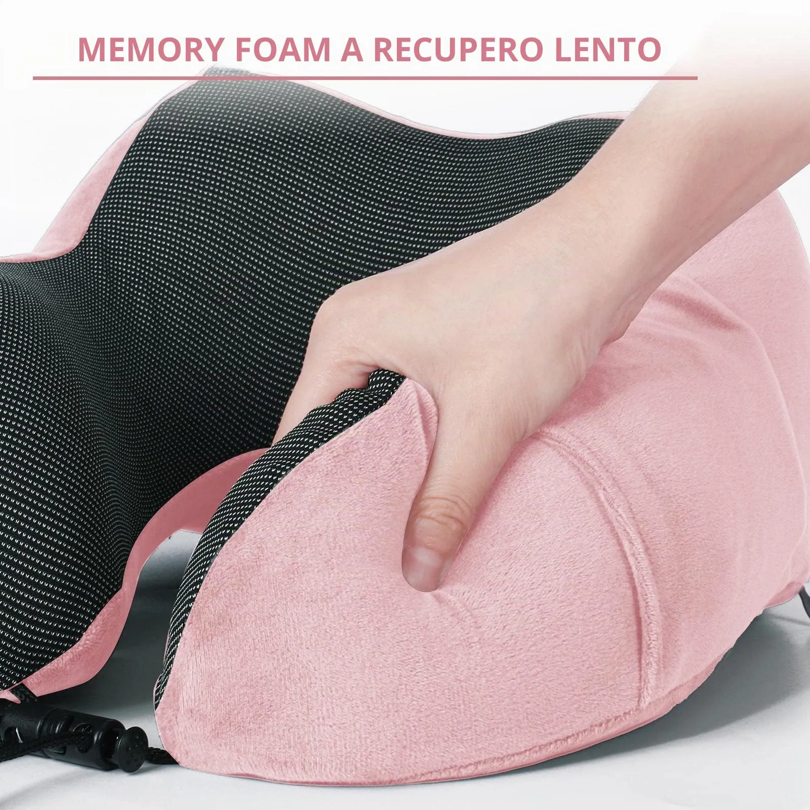 SOMLAW Cuscino da Viaggio in Memory Foam con Maschera per Dormire e Borsa per Trasporto - immagine 5