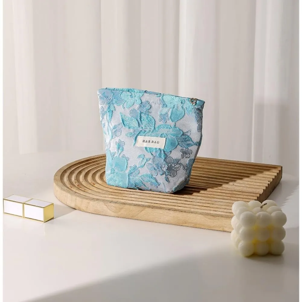 Aucuu Beauty Case Set, Borsa Cosmetica Ricamata Floreale, 2 Pezzi (26x18cm e 17x14cm) - immagine 7