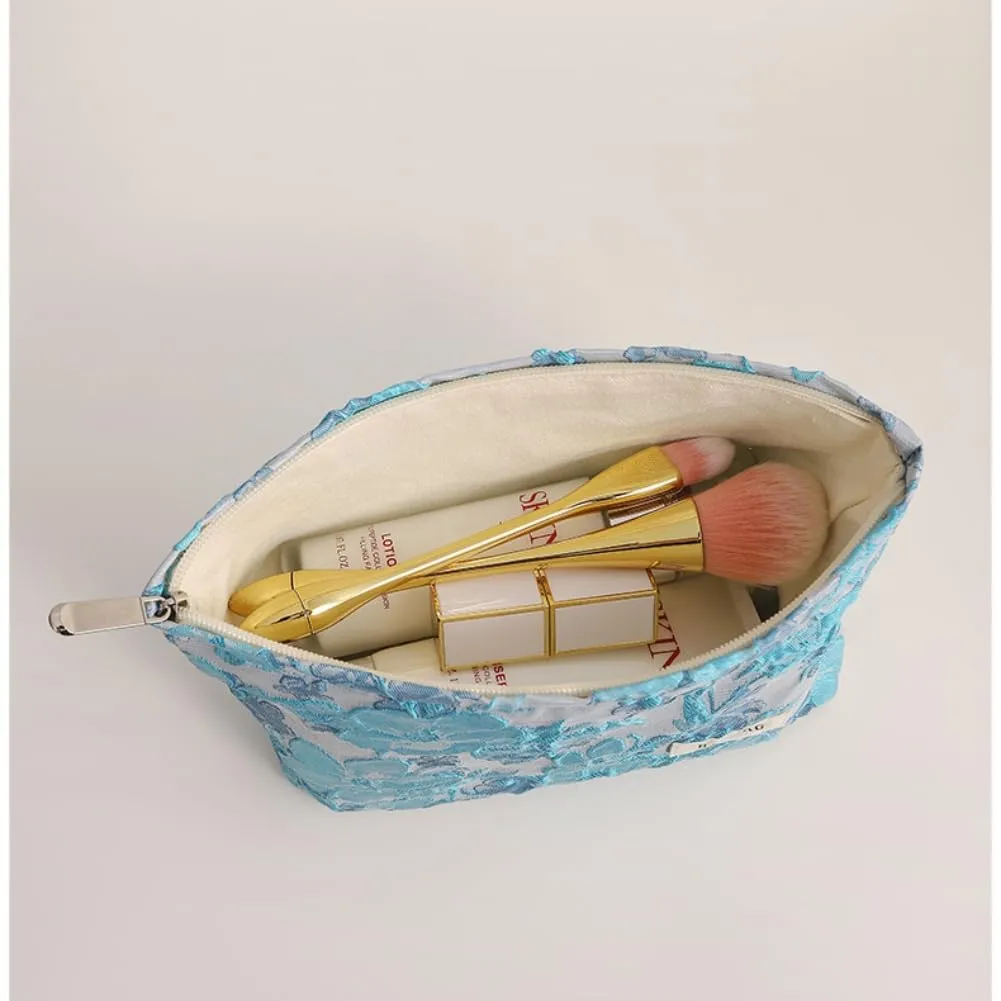Aucuu Beauty Case Set, Borsa Cosmetica Ricamata Floreale, 2 Pezzi (26x18cm e 17x14cm) - immagine 9