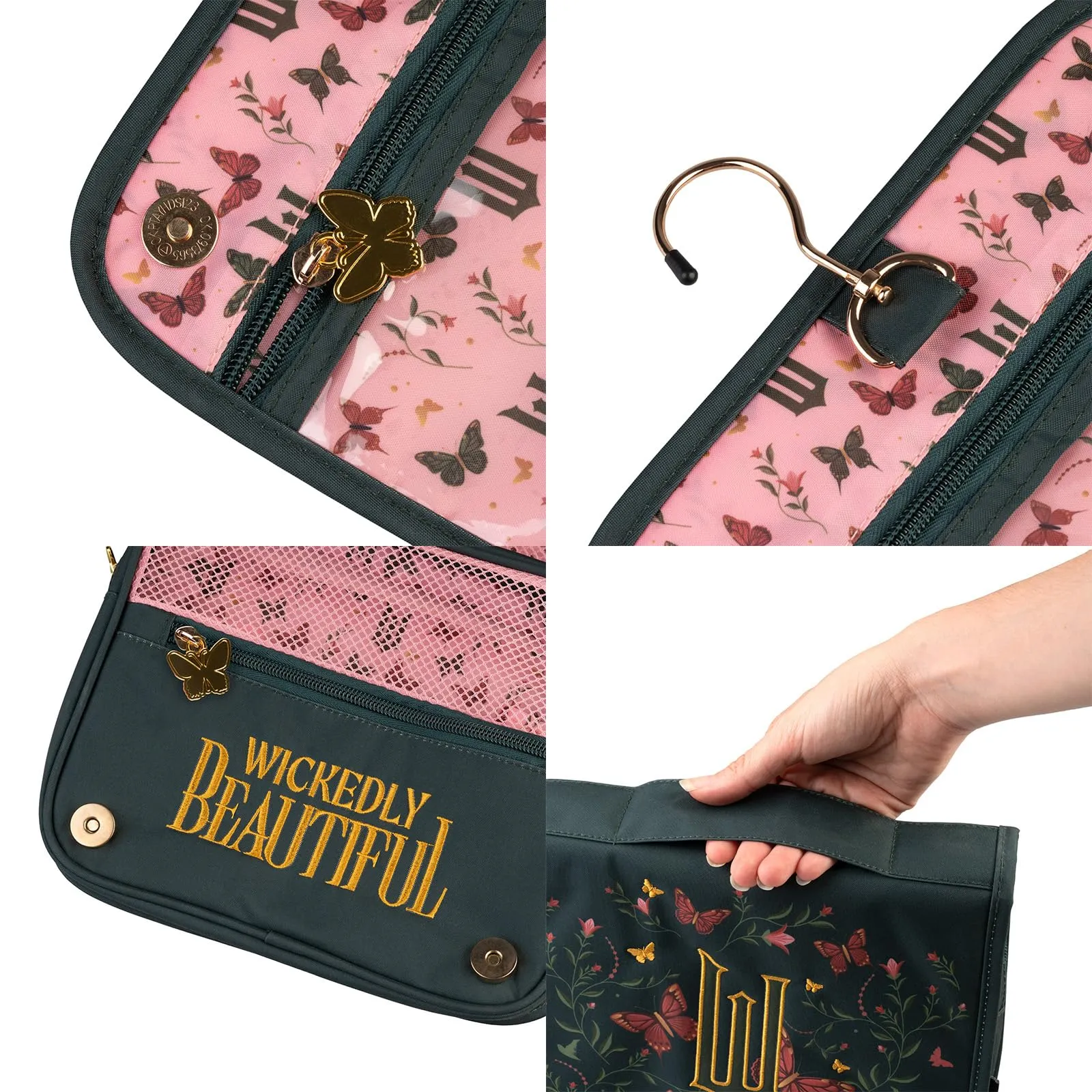 Grupo Erik Beauty Case Donna Wicked - Trousse Trucchi da Viaggio Impermeabile con Gancio - immagine 3