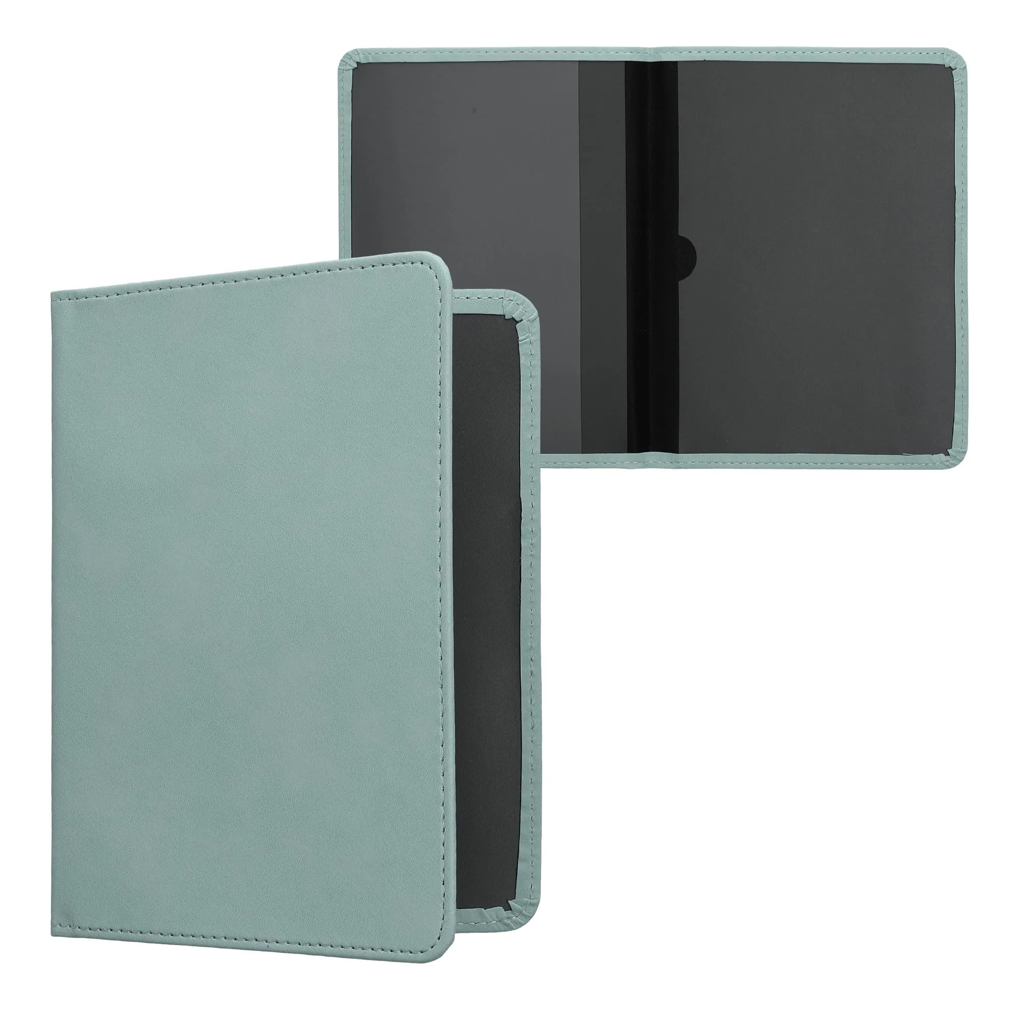 kwmobile Custodia Pelle Nabuk per Libretto di Circolazione e Patente, Artic Night - immagine 1