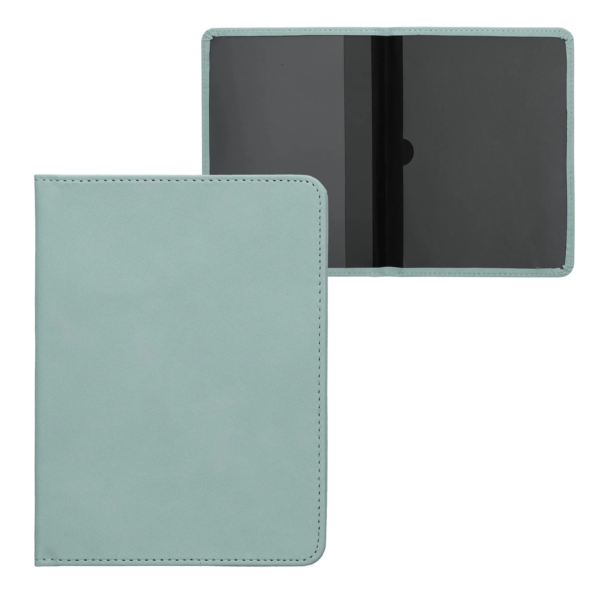 kwmobile Custodia Pelle Nabuk per Libretto di Circolazione e Patente, Artic Night - immagine 7