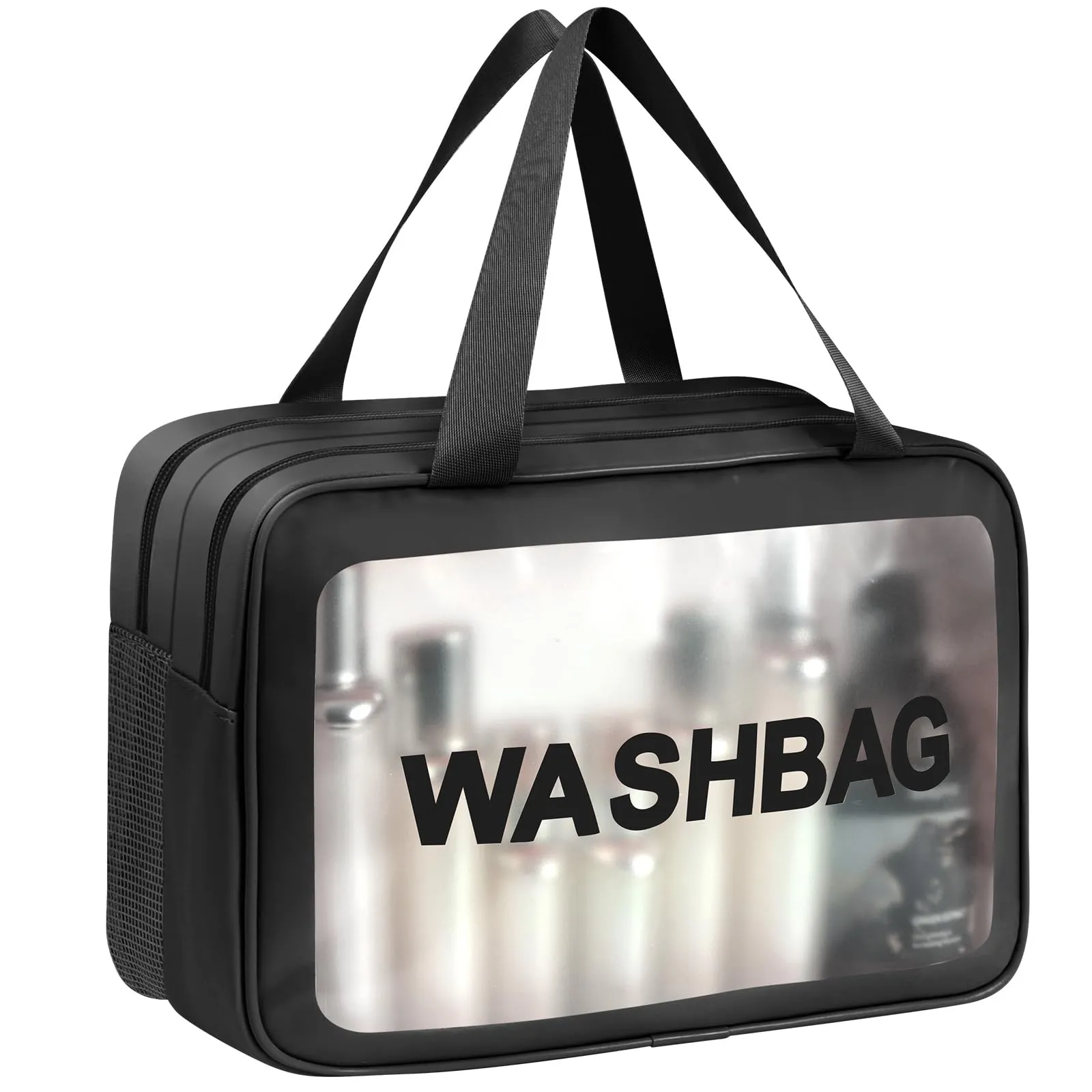 Aucuu Borse Da Toilette Trasparente in PVC e PU Impermeabile - immagine 1