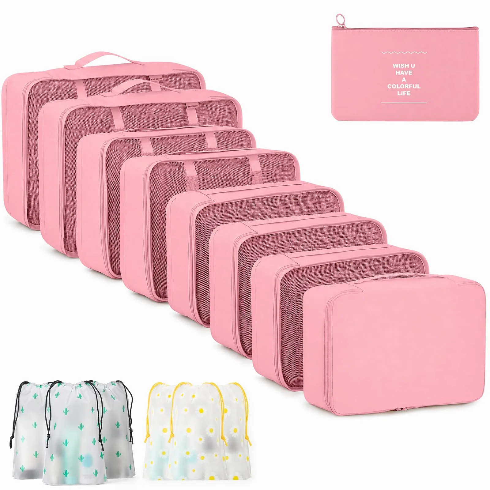 ZOVRIXIA Organizer Valigia Set 15 Pezzi, Packing Cubes e Divisori Accessori Viaggio - immagine 1