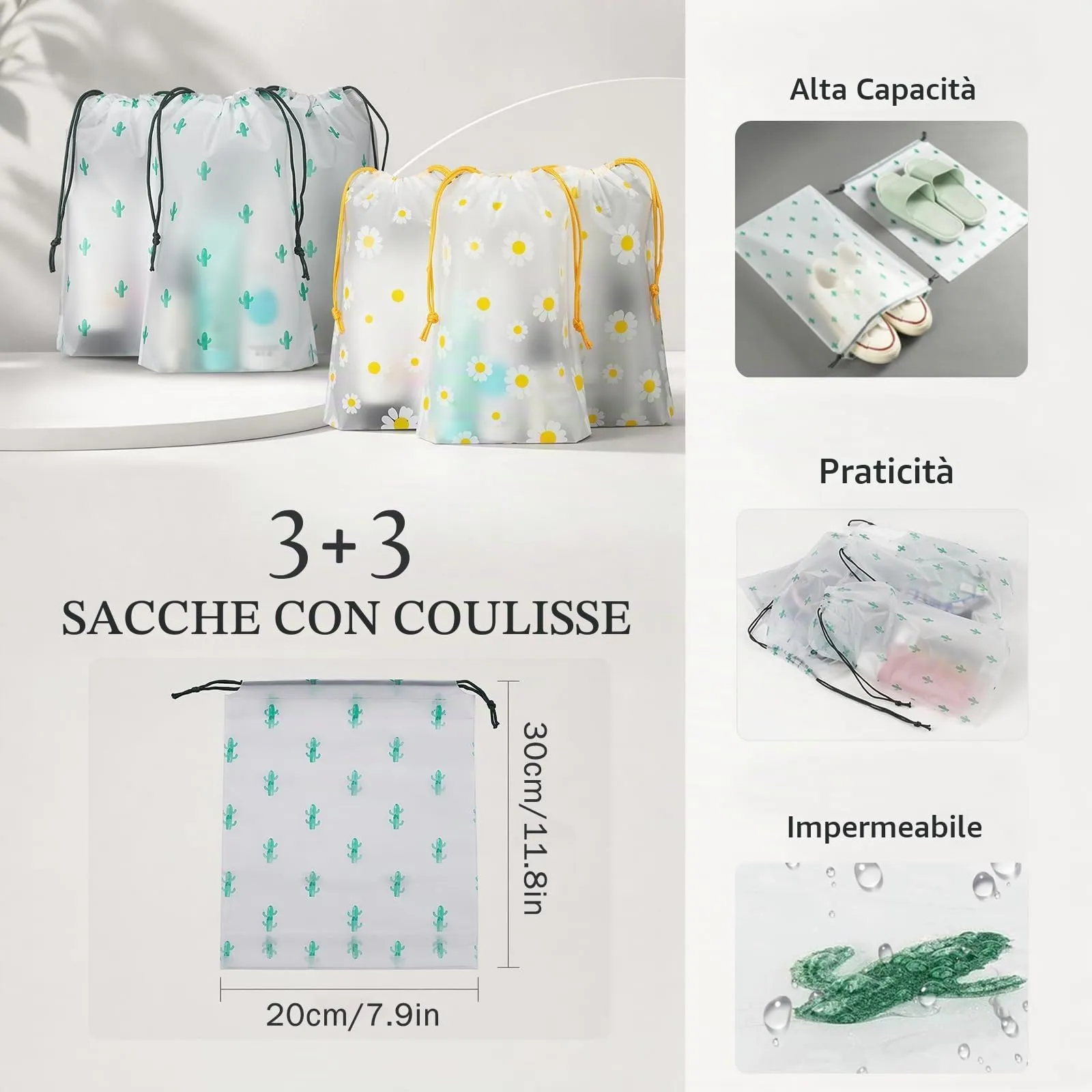 ZOVRIXIA Set Organizer Valigia 15 Pezzi, Packing Cubes e Divisori Accessori Viaggio - immagine 4