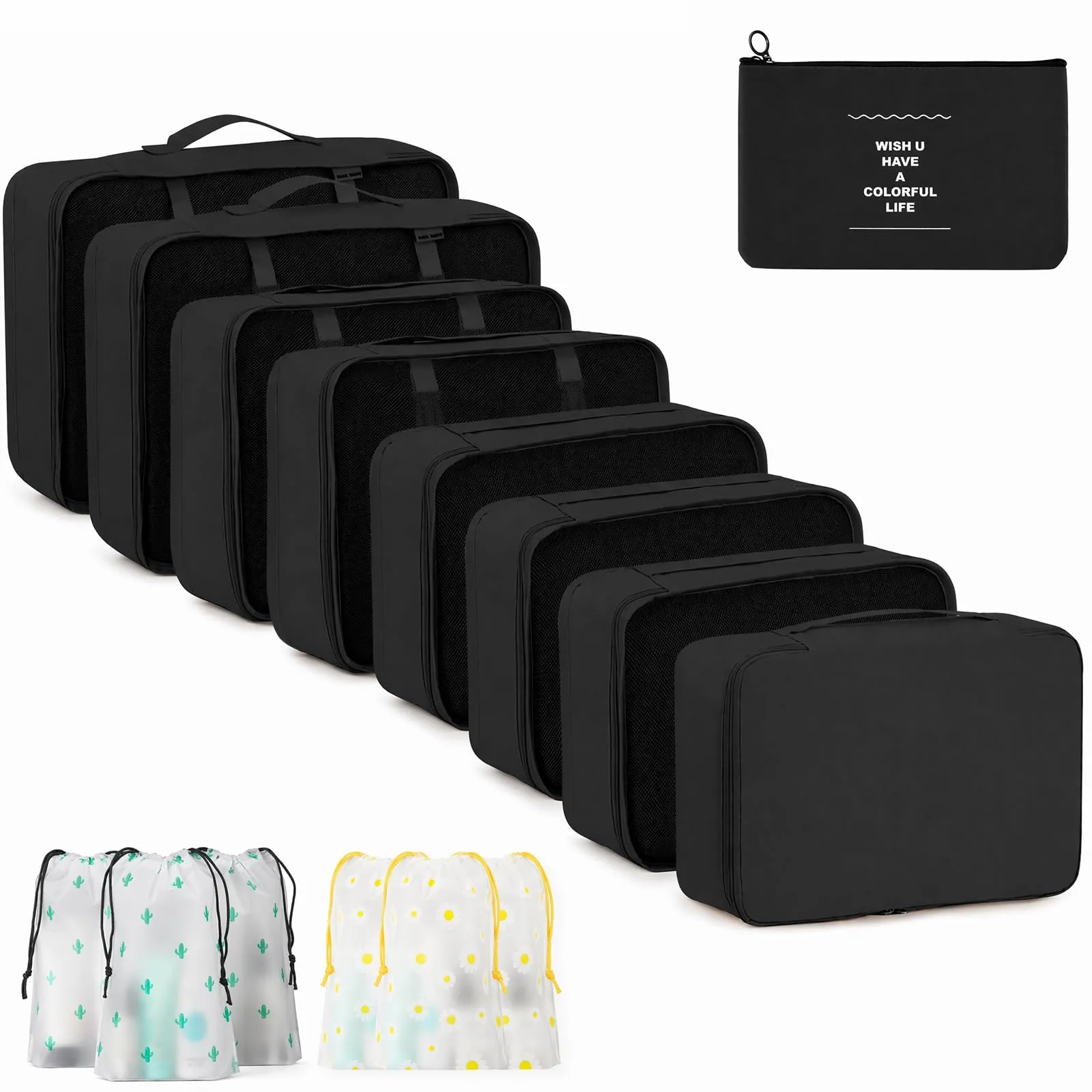 ZOVRIXIA Set Organizer Valigia 15 Pezzi, Packing Cubes e Divisori Accessori Viaggio - immagine 1