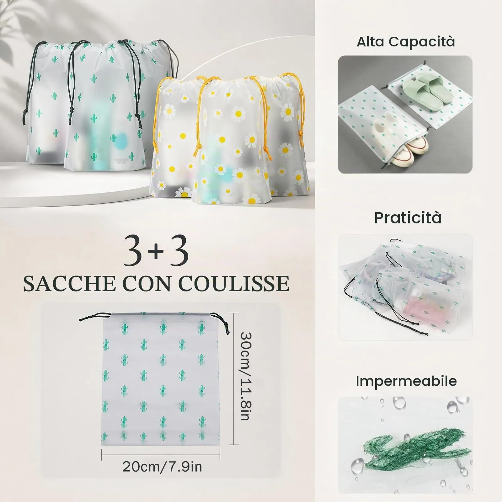 ZOVRIXIA Set Organizer Valigia 15 Pezzi, Packing Cubes e Divisori Accessori Viaggio - immagine 4