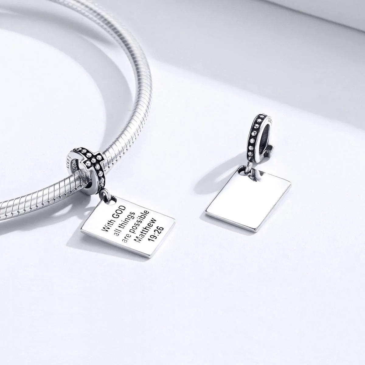 NINGAN Ciondolo della Bibbia in Argento Sterling 925 per Collana e Braccialetto da Donna - immagine 3
