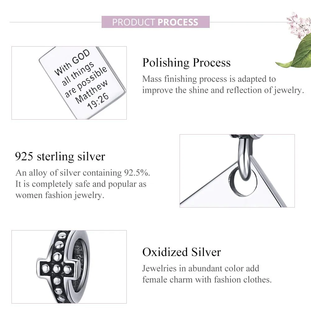 NINGAN Ciondolo della Bibbia in Argento Sterling 925 per Collana e Braccialetto da Donna - immagine 7