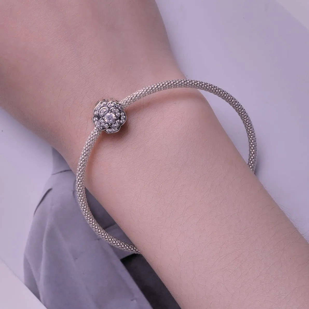 NINGAN Amelia 925 Argento Sterling Ciondolo Charms con Zirconia per Collana e Bracciale - immagine 4
