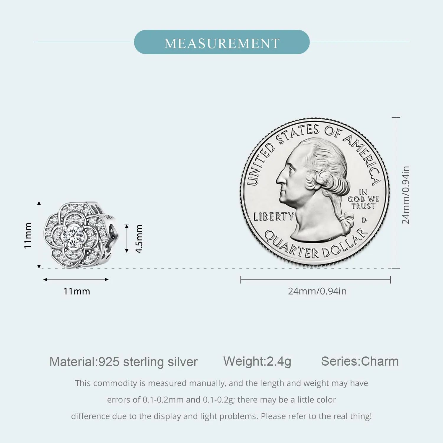 NINGAN Amelia 925 Argento Sterling Ciondolo Charms con Zirconia per Collana e Bracciale - immagine 6