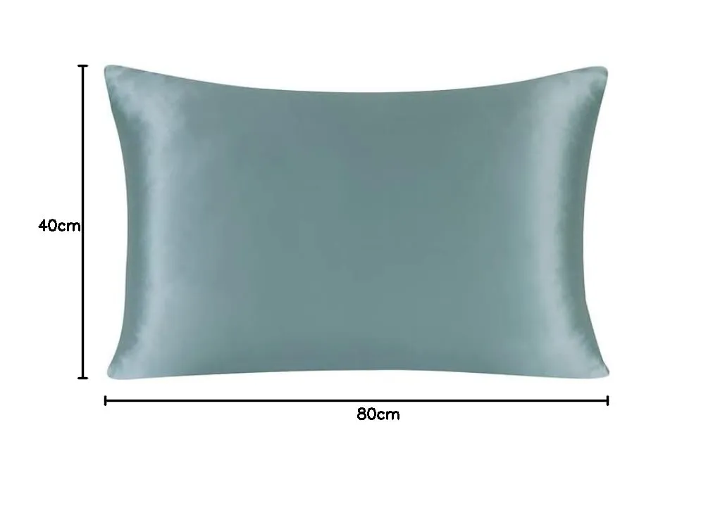 townssilk Federa in Seta di Gelso 19 Momme, Doppia Faccia, 40x80cm, Aquagreen - immagine 10