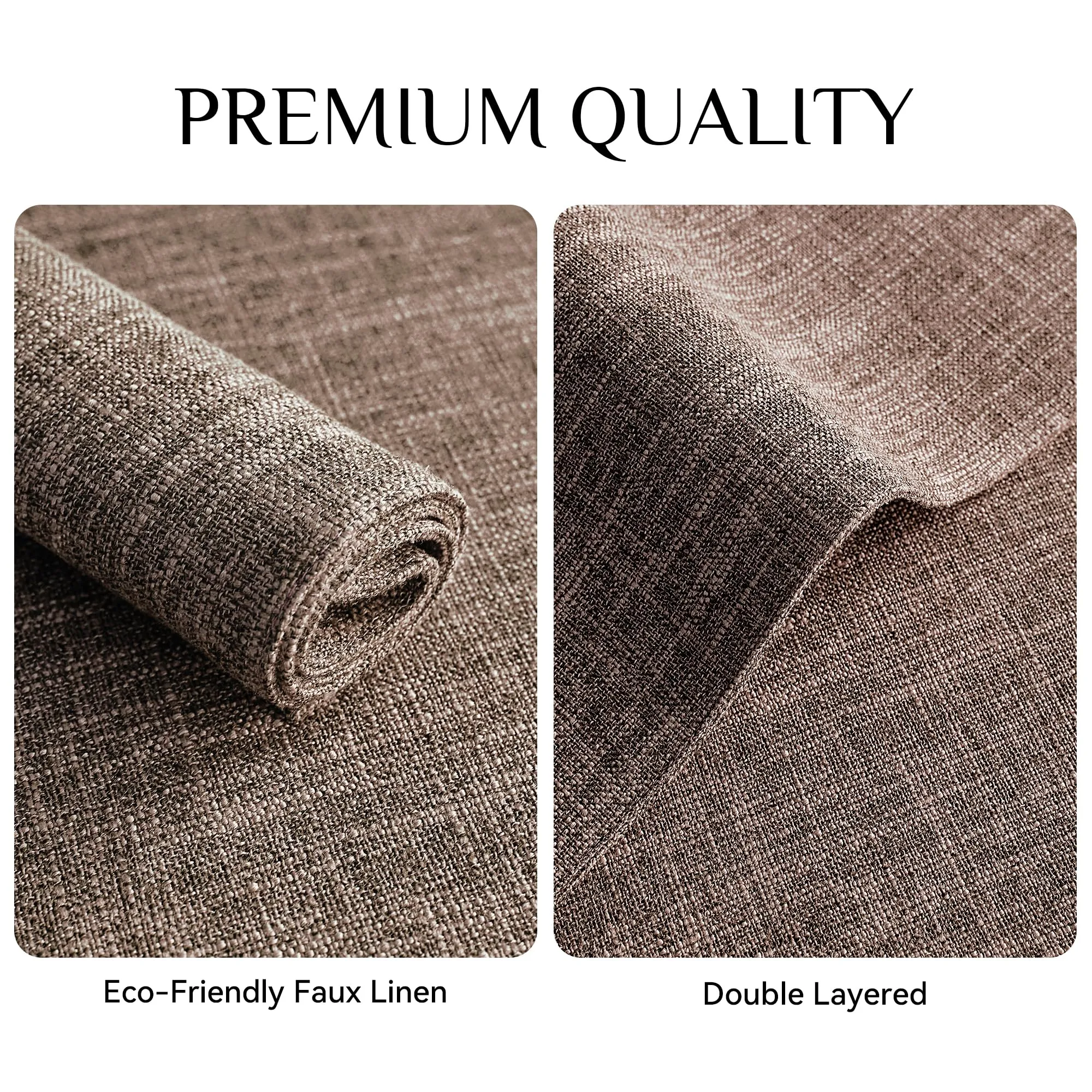Softalker Tovagliette in finto lino a doppio strato, 6 pezzi, 30 x 45 cm, Lino Naturale - immagine 4