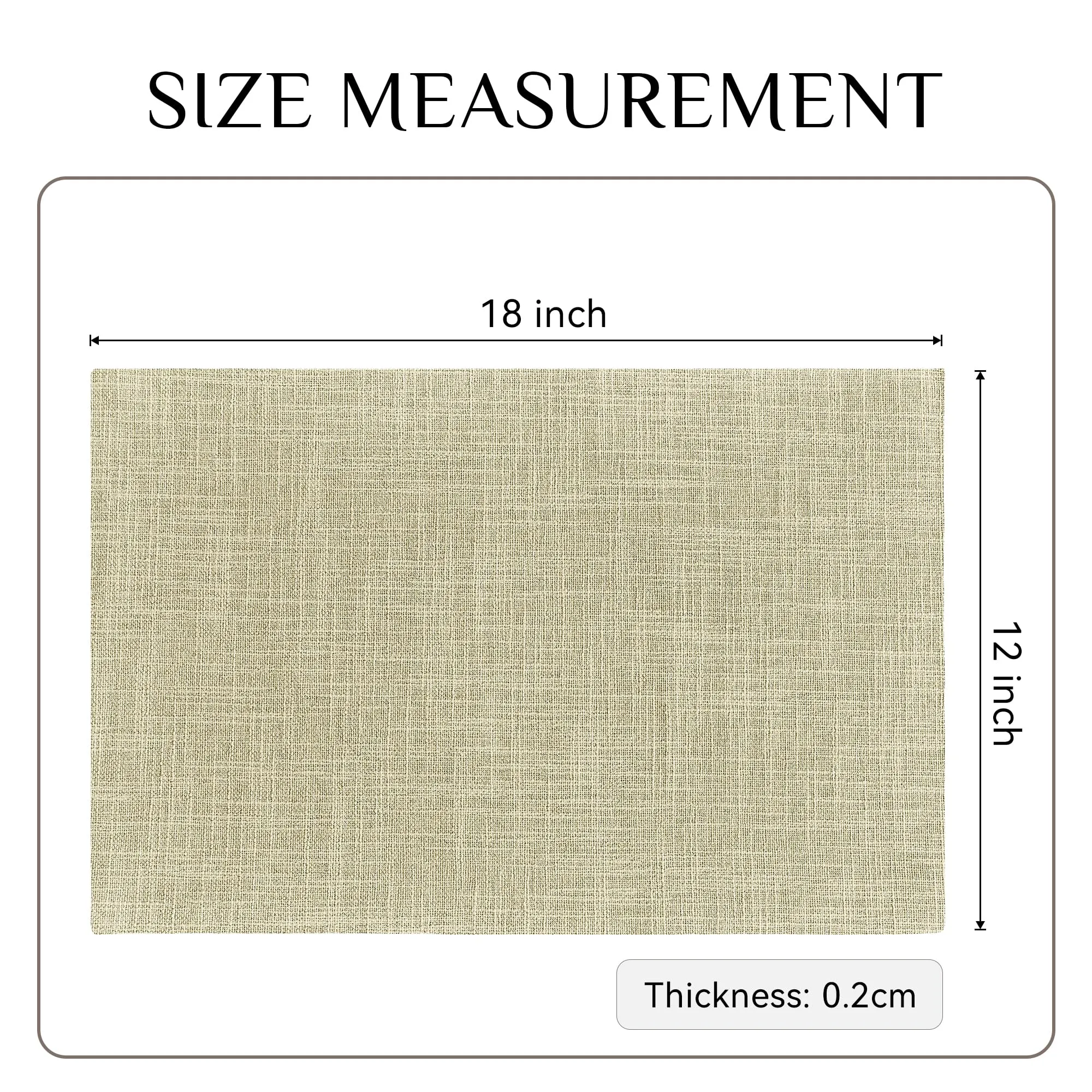 Softalker Set di 6 Tovagliette in Finto Lino e Iuta, 30 x 45 cm, Lino Chiaro - immagine 6