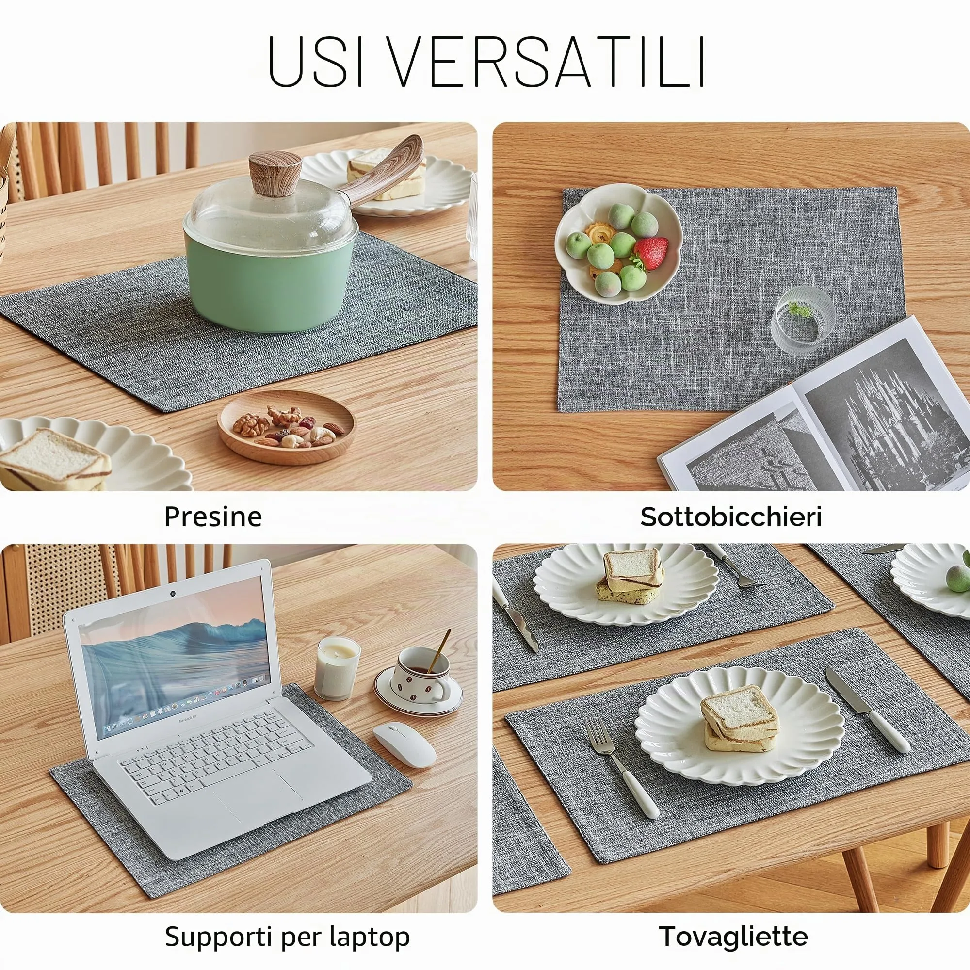 Softalker Tovagliette in finto lino, set di 4, 30,5 x 45,7 cm - immagine 5