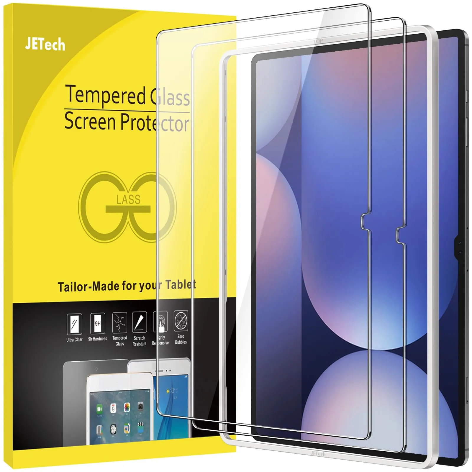 JETech Pellicola Protettiva in Vetro Temperato per Samsung Galaxy Tab S10 Ultra / S9 Ultra 14,6", 2 Pezzi - immagine 1