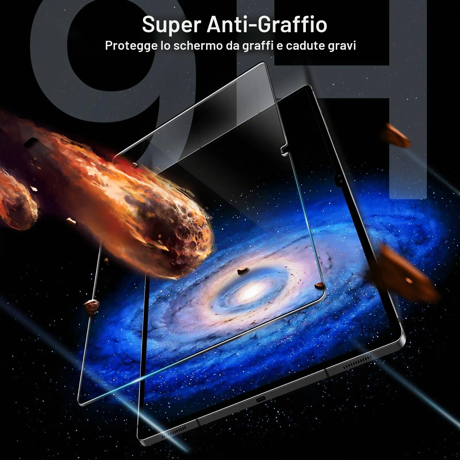 JETech Pellicola Protettiva in Vetro Temperato per Samsung Galaxy Tab S10 Ultra / S9 Ultra 14,6", 2 Pezzi - immagine 4