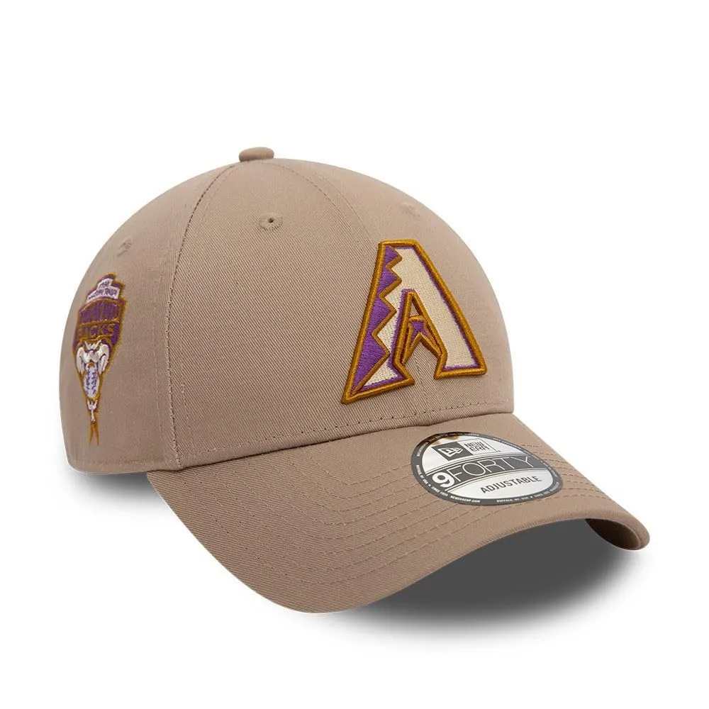 New Era Arizona Diamondbacks MLB 9Forty Strapback Baseball Cap - Beige - immagine 1