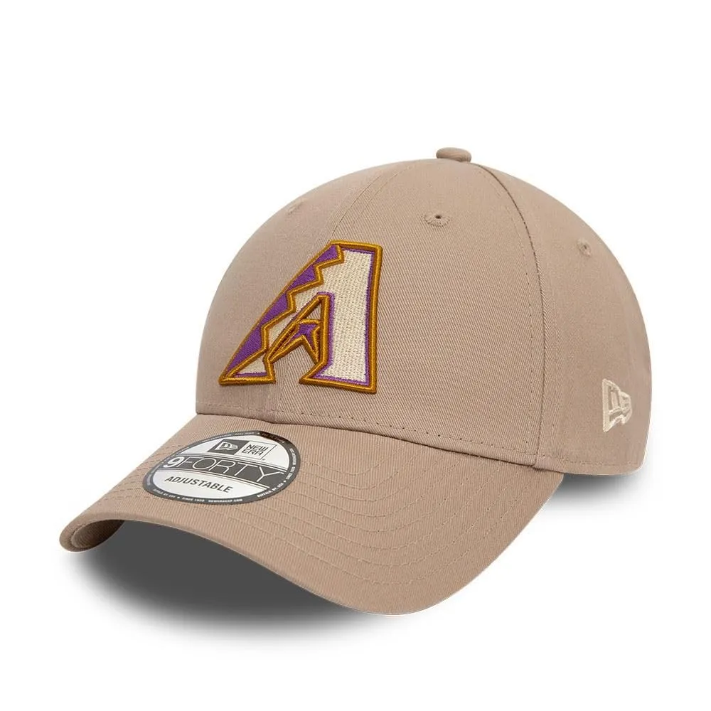 New Era Arizona Diamondbacks MLB 9Forty Strapback Baseball Cap - Beige - immagine 2