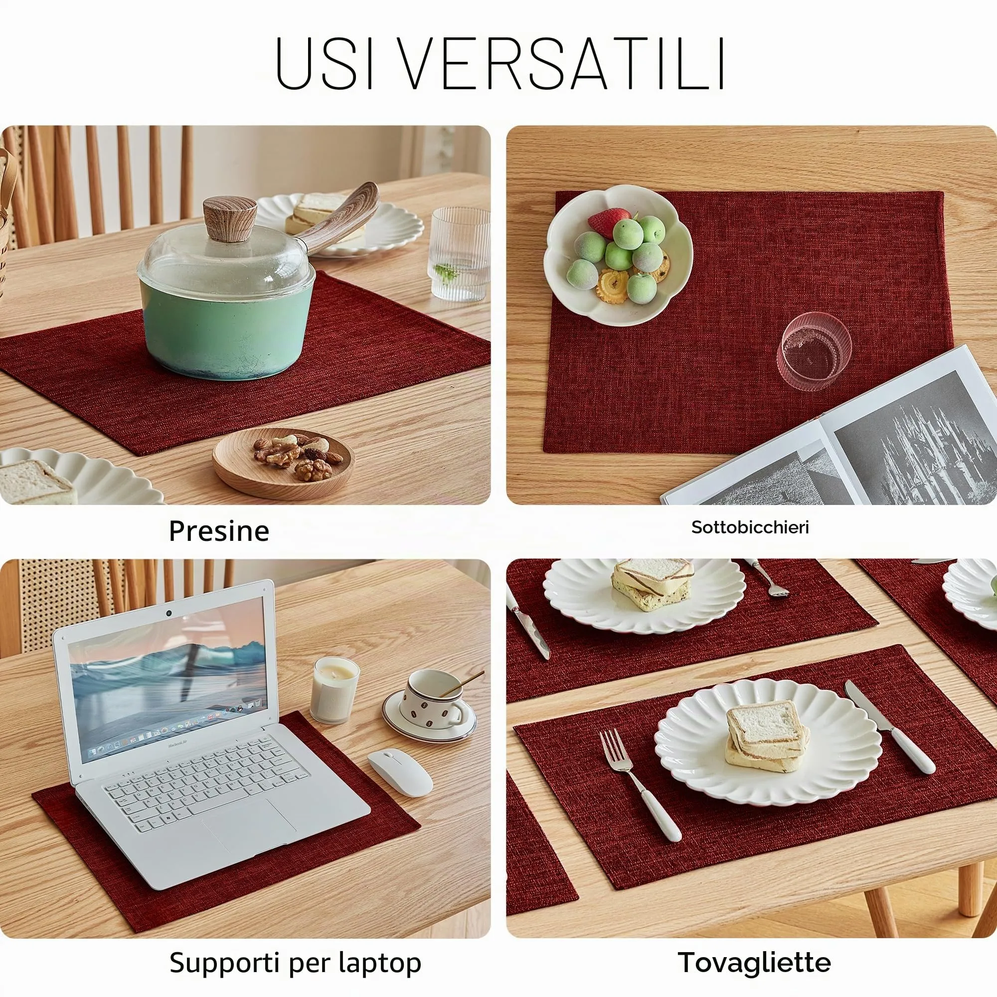 Softalker Tovagliette in finto lino, set di 4, 30,5 x 45,7 cm - immagine 5
