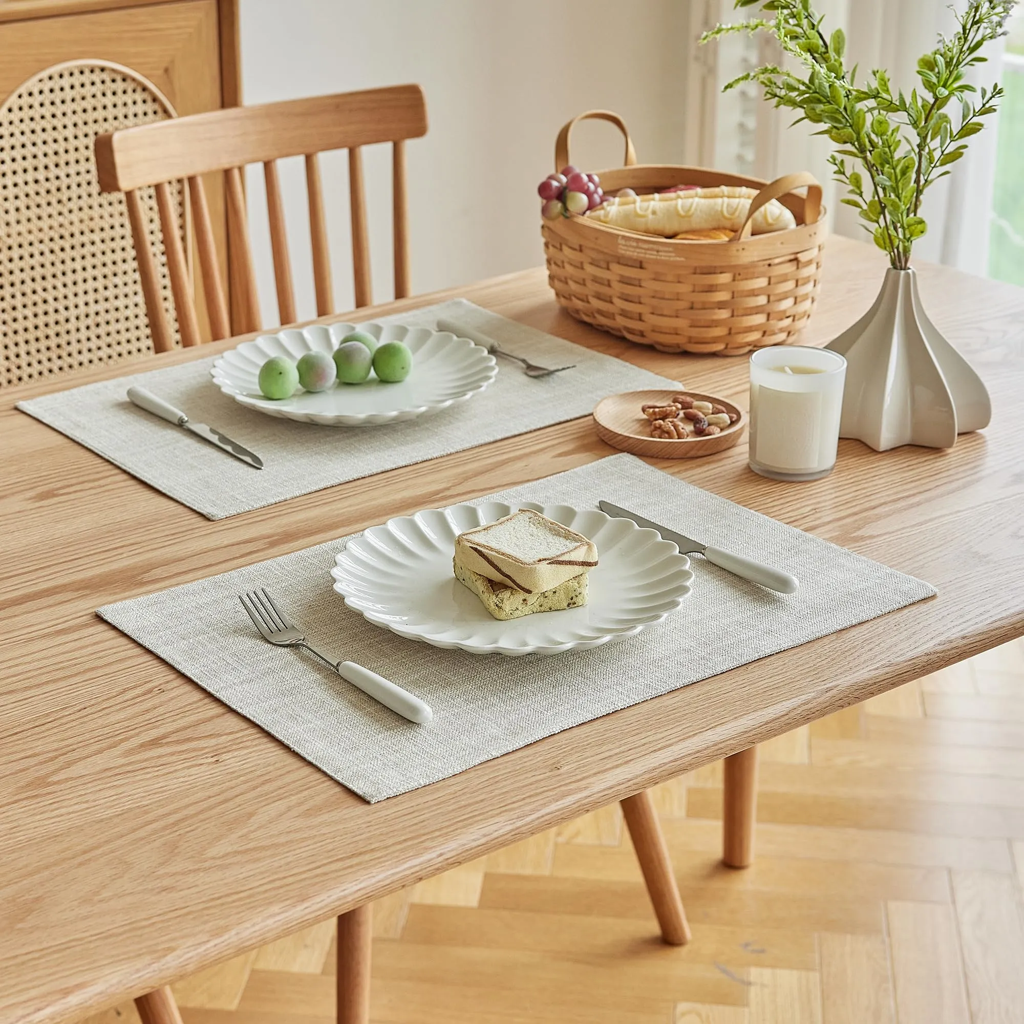 Softalker Tovagliette in Tela di Iuta a Doppio Strato, 30,5 x 45,7 cm, Set da 6 Pezzi, Crema - immagine 2